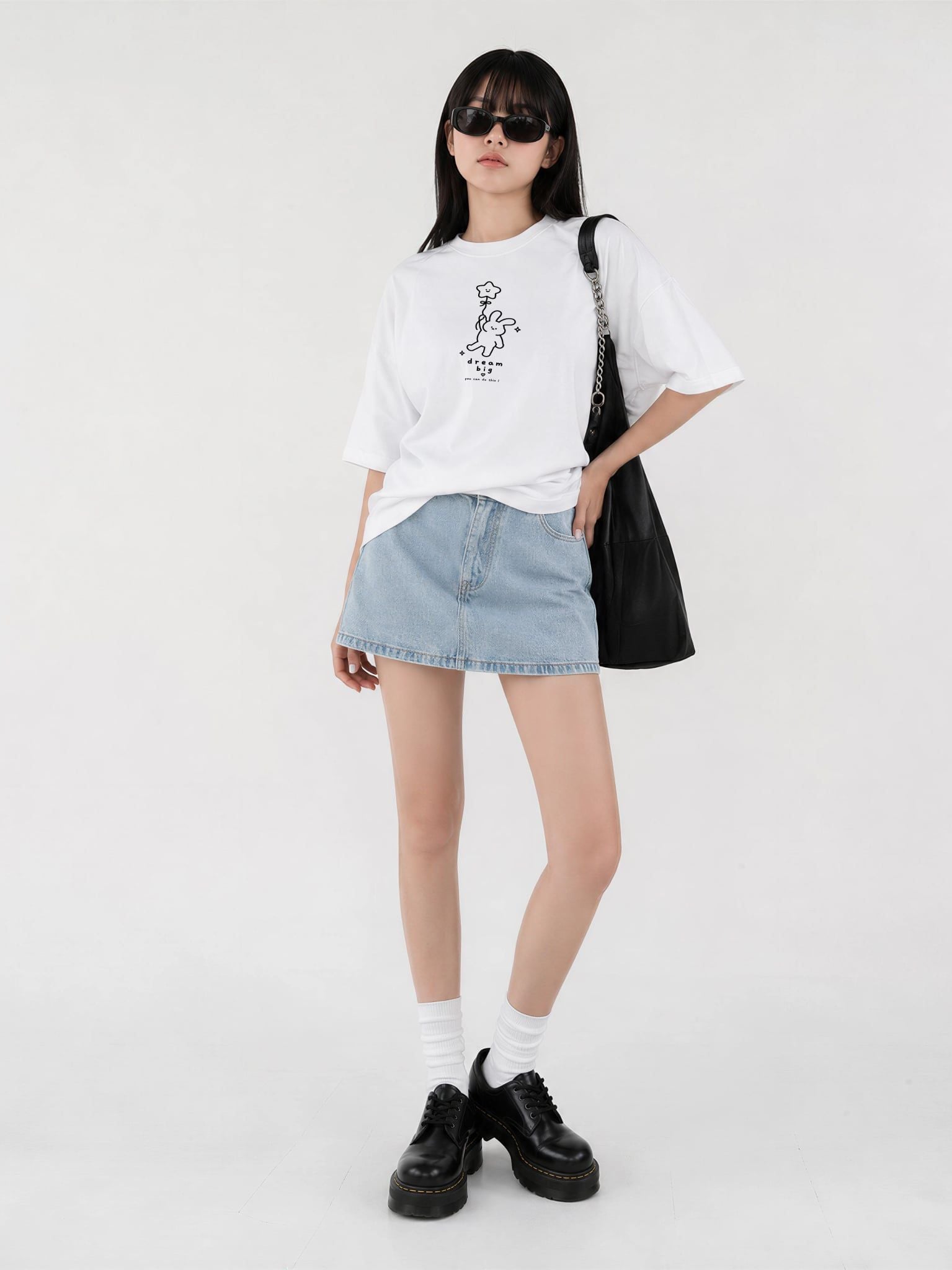 Áo thun Unisex Nam Nữ Boxy Fit Form Rộng Graphic Bunny LIMEORANGE