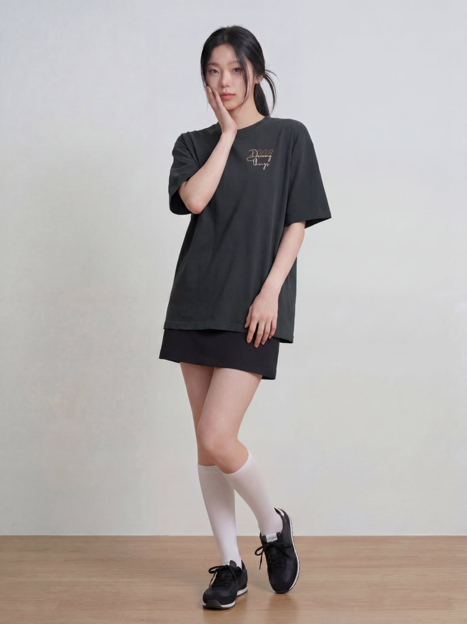Áo Thun Nữ Oversize Graphic Cozy Magic LIMEORANGE - Xám