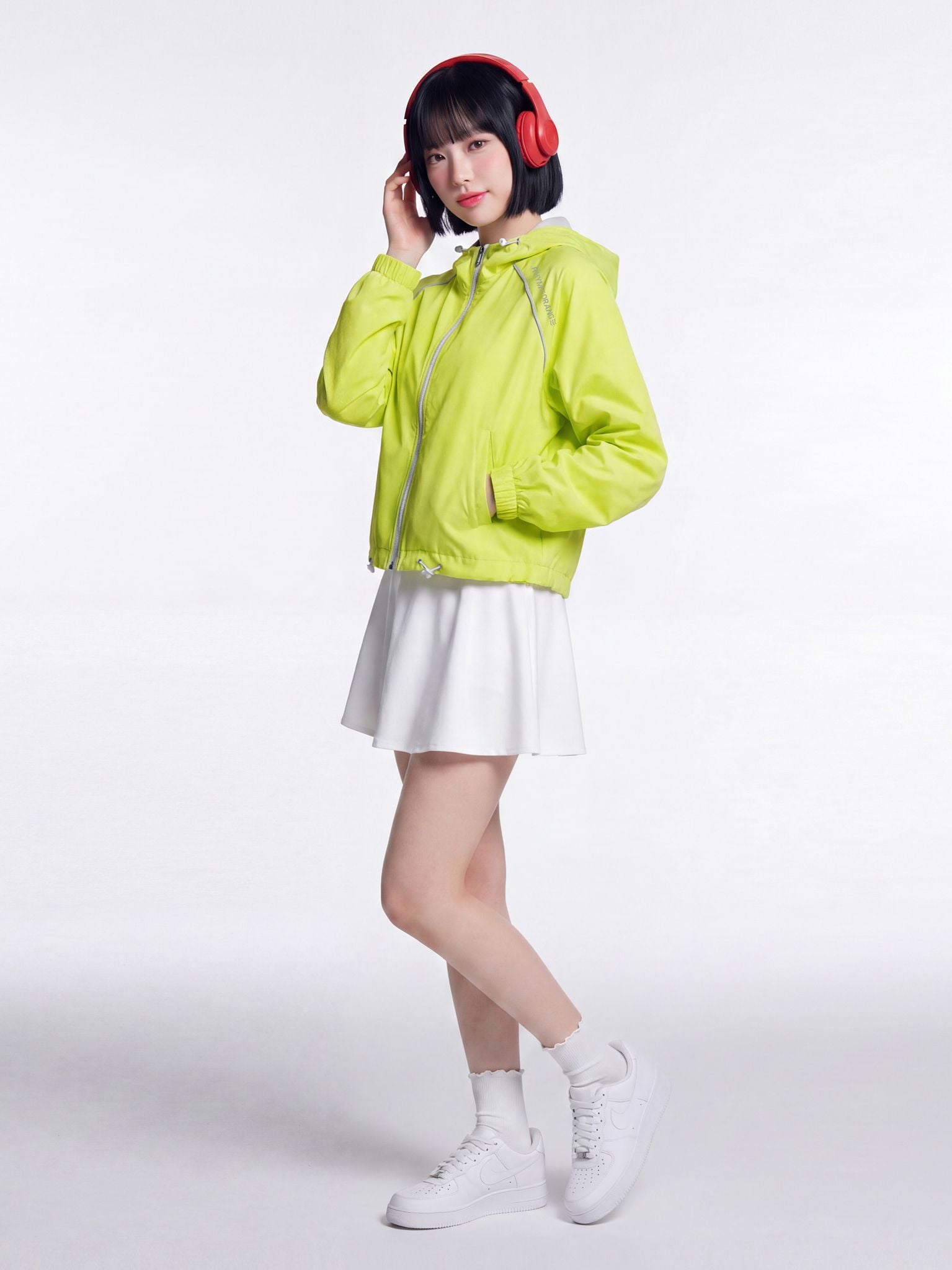Áo Khoác Dù Nữ Dáng Lửng Chống Nắng Trượt Nước Windstopper 10 LIMEORANGE - Xanh lá