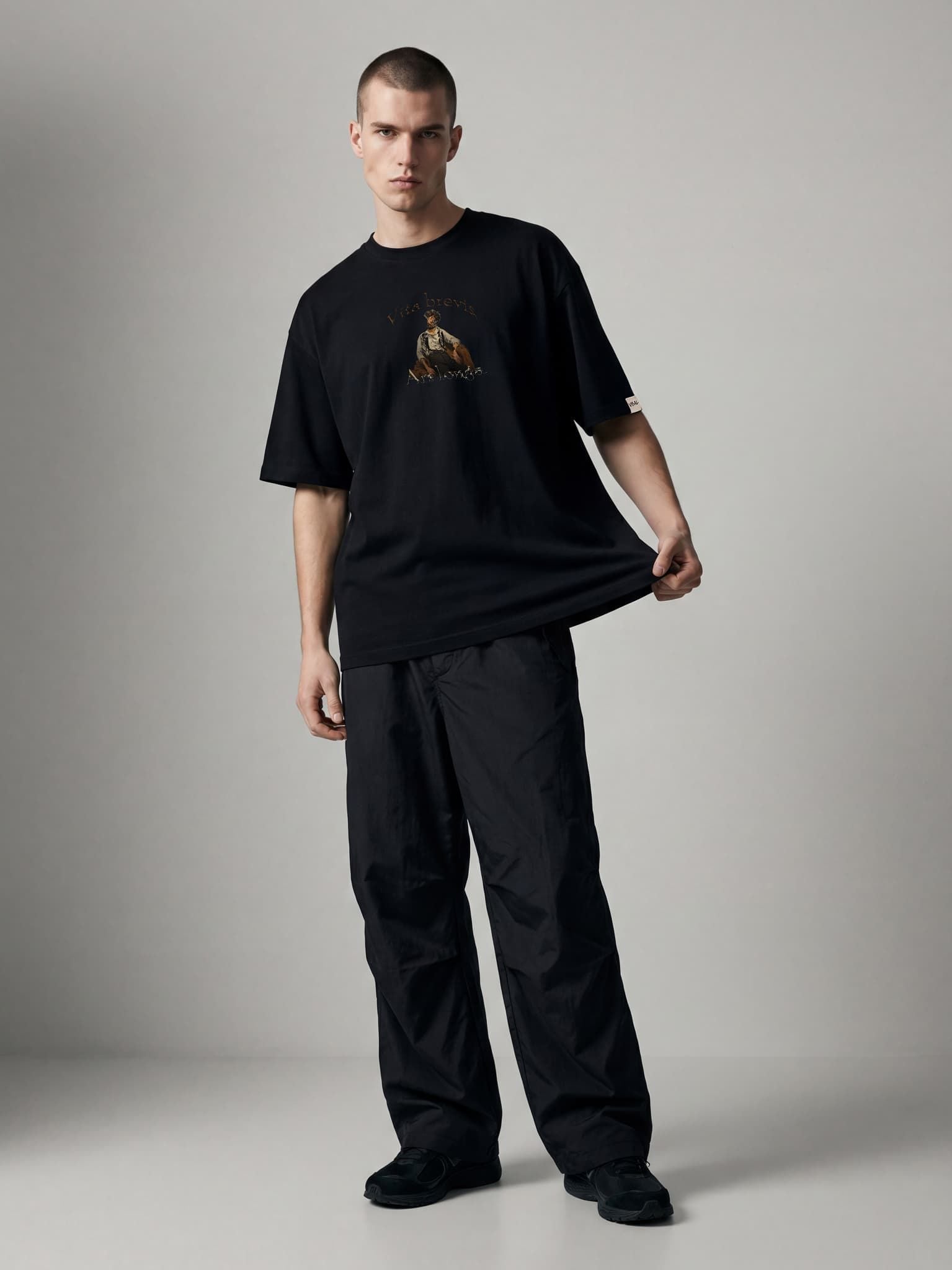 Áo Thun Cao Cấp Unisex Graphic VBAL T-Shirt Ver.1 LIMEORANGE - Đen