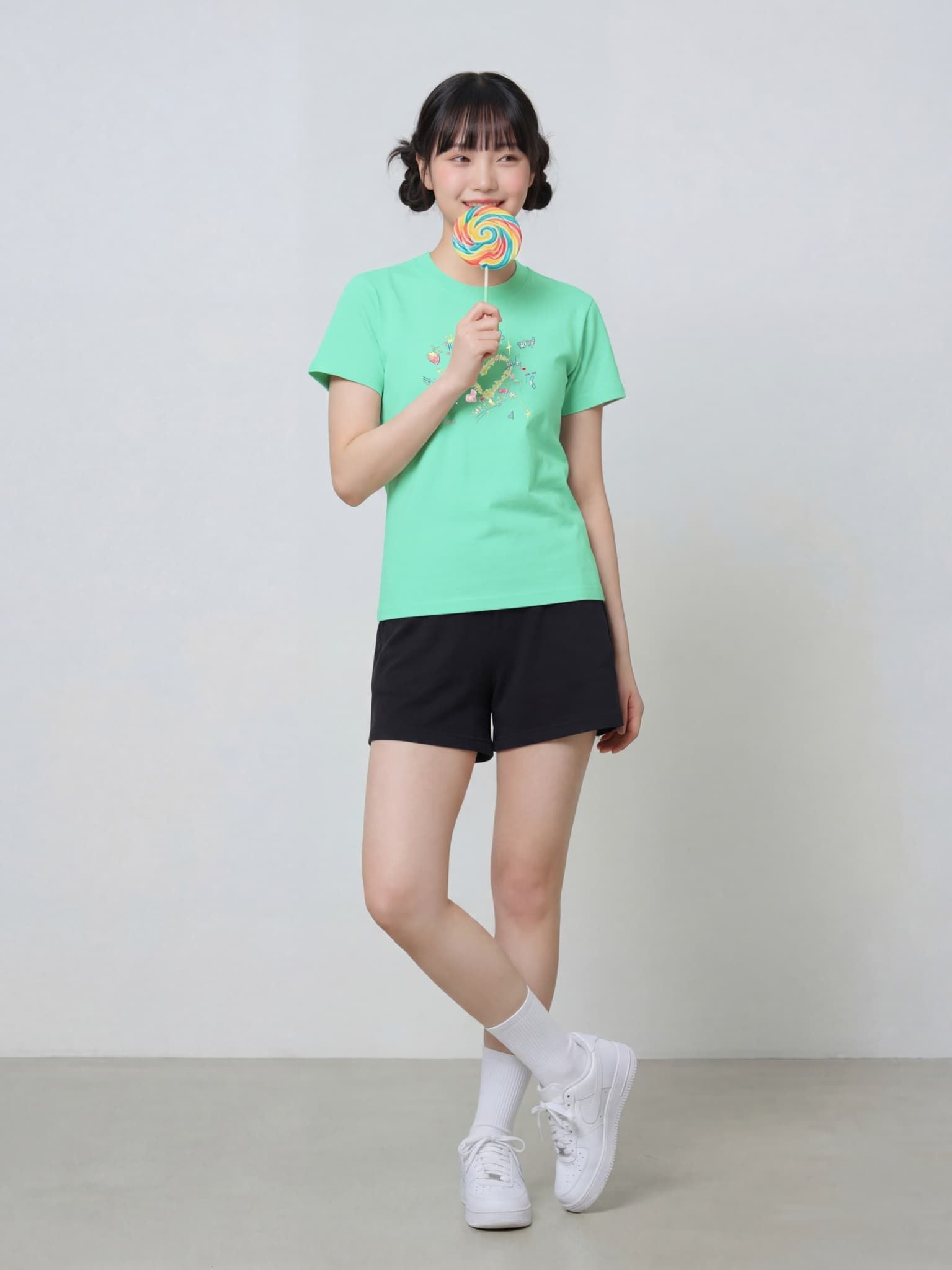 Áo Thun Baby Fit Graphic Say You Love Me LIMEORANGE - Xanh ngọc