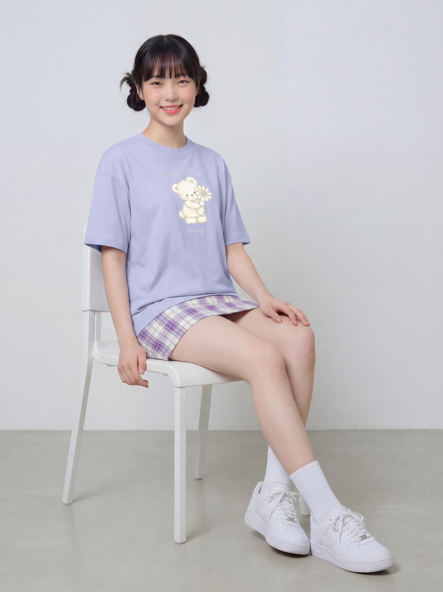 Áo Thun Boxy Fit Graphic Sweet Little LIMEORANGE - Tím