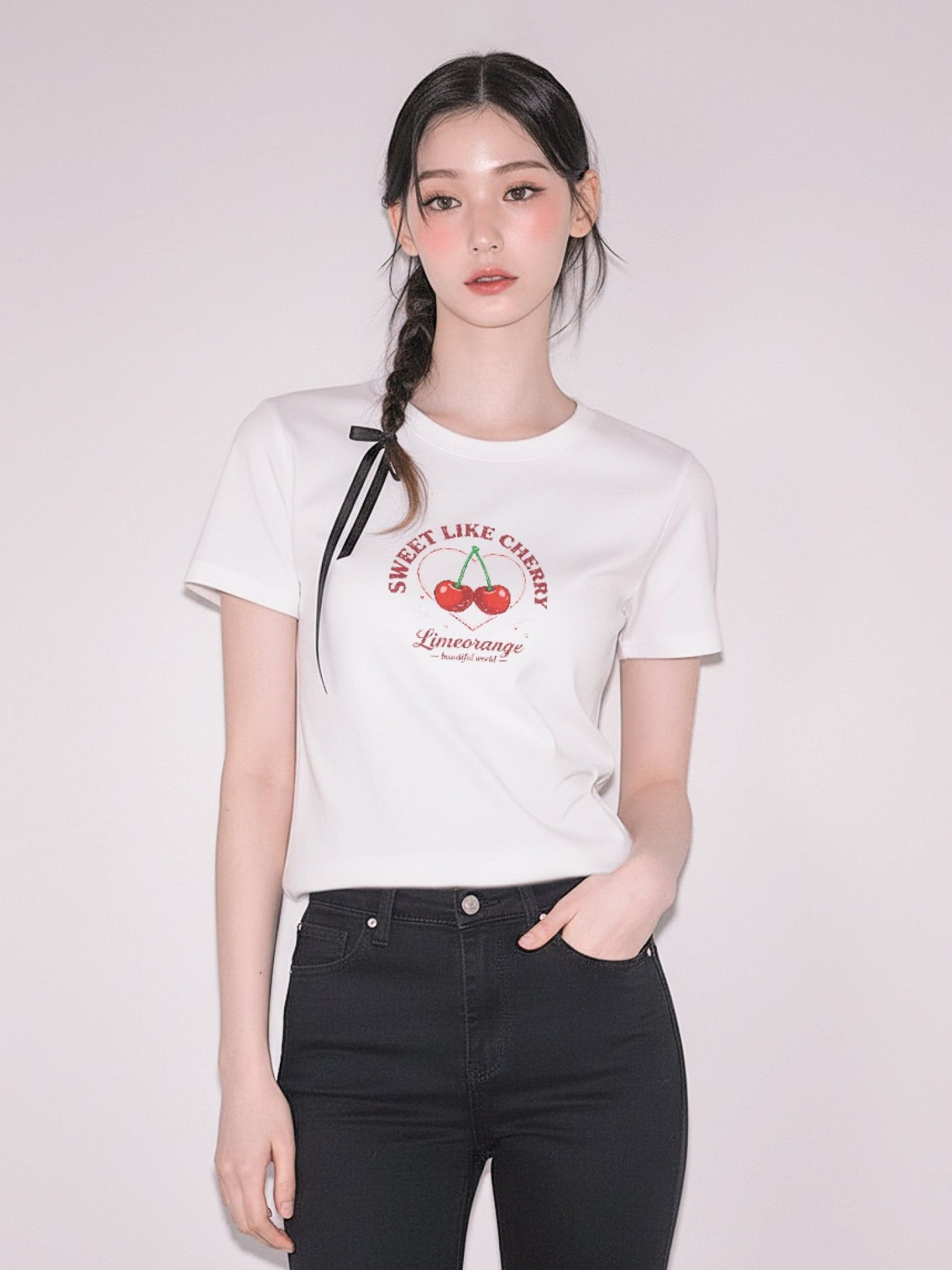 Áo thun hình in phom Baby Tee - Cherry Dreams Collection