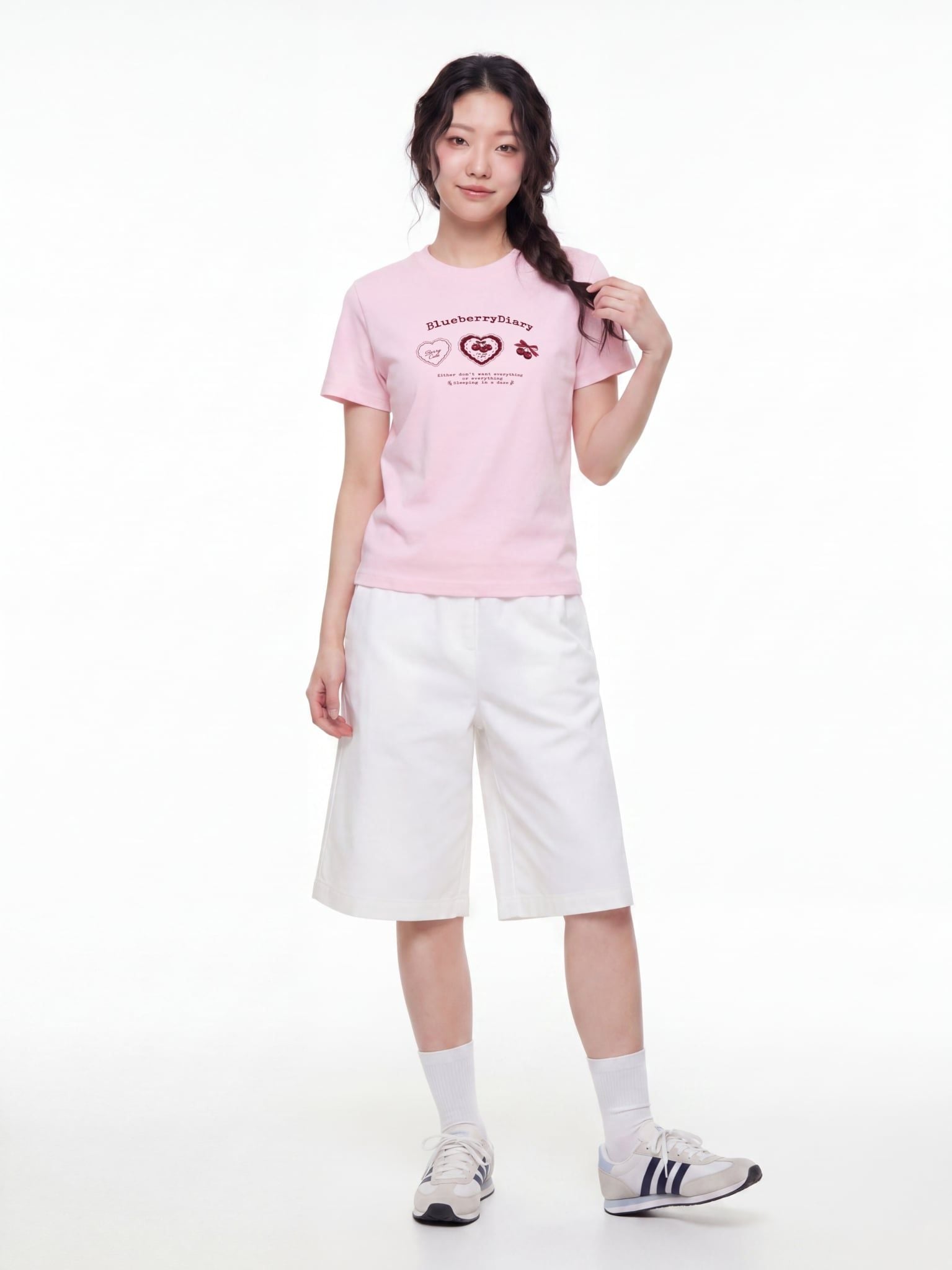 Áo Thun Baby Fit Graphic BlueberryDiary LIMEORANGE - Hồng