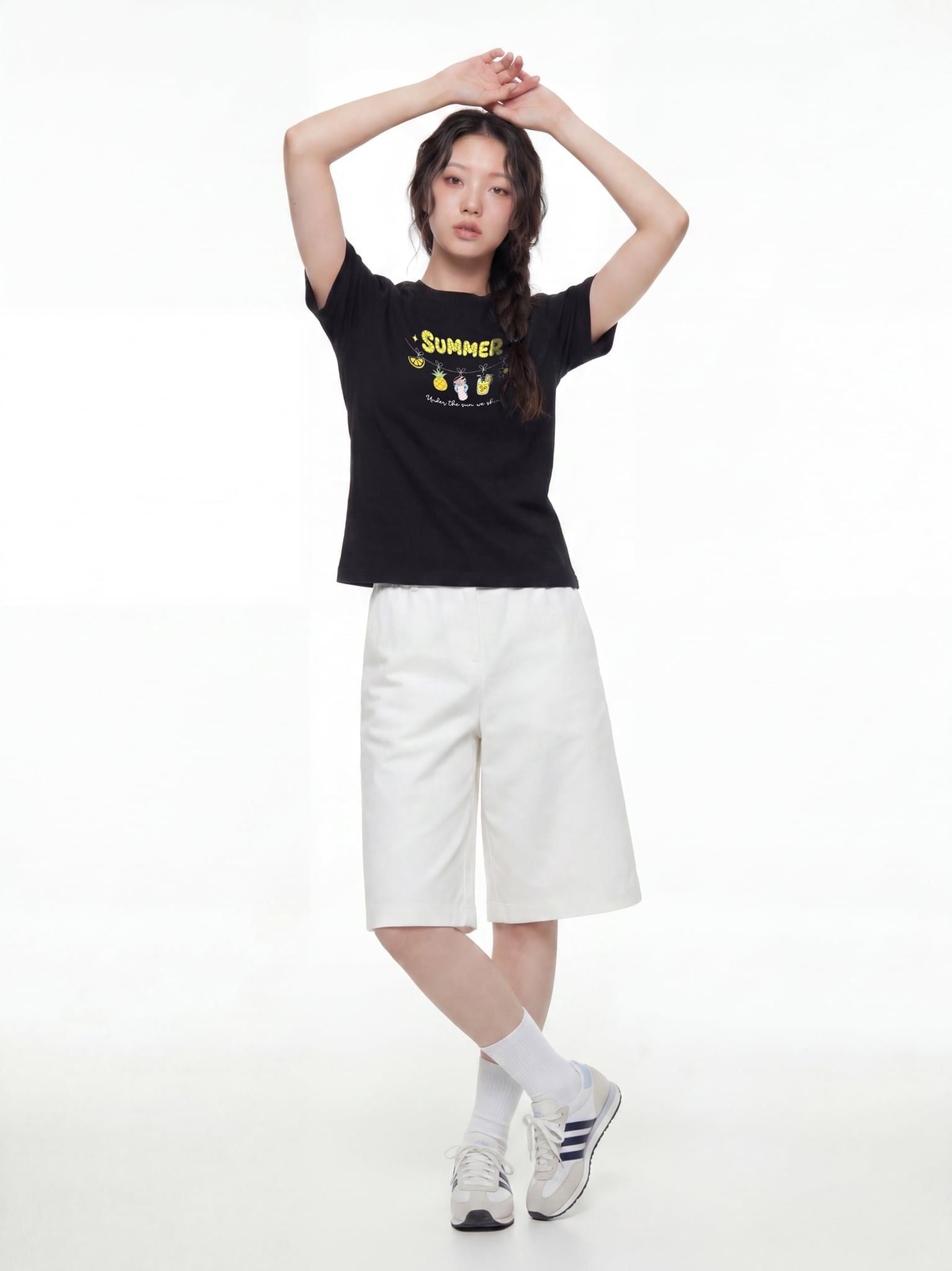 Áo Thun Baby Fit Graphic Summer LIMEORANGE - Đen