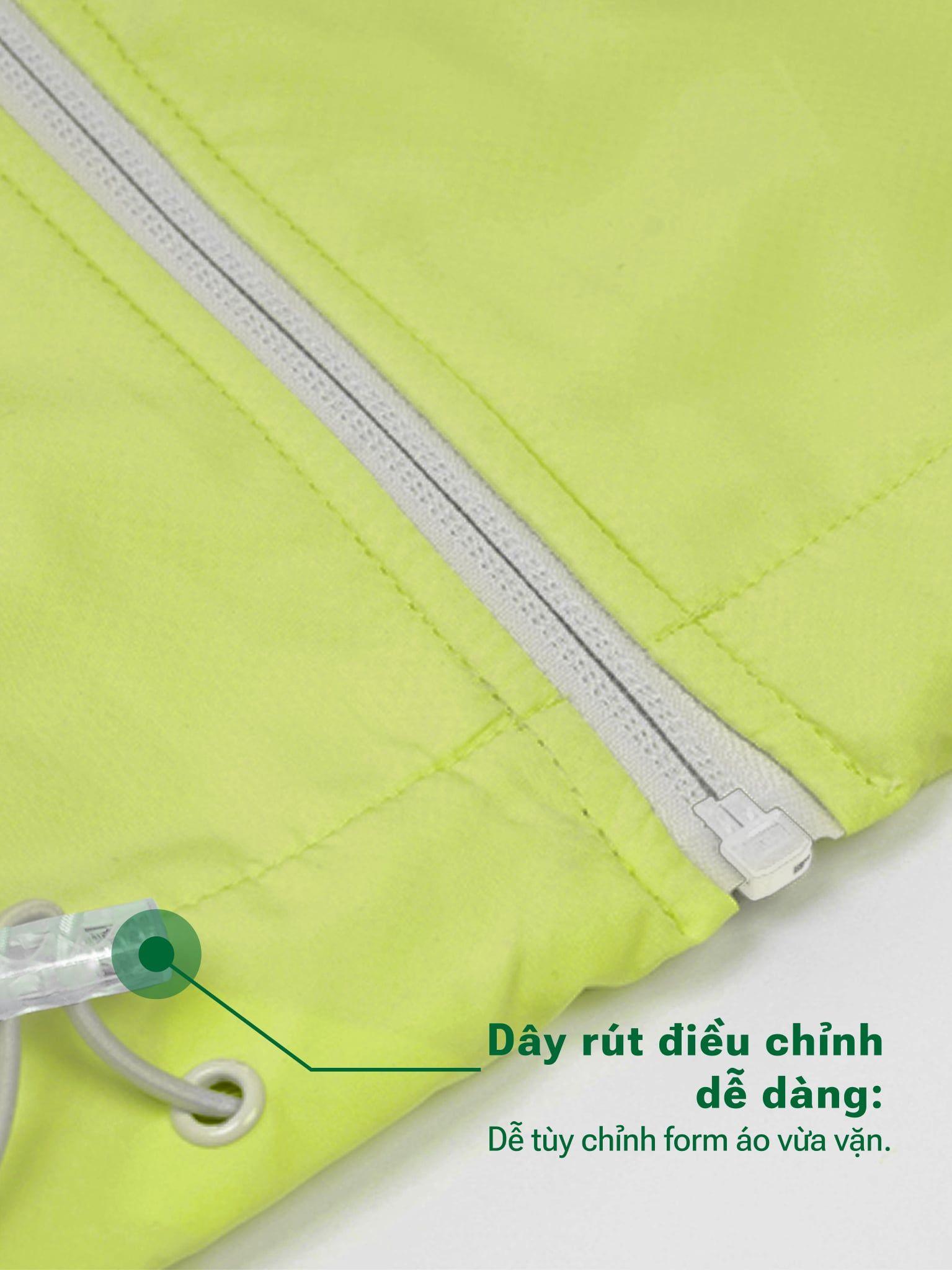 Áo Khoác Dù Nữ Dáng Lửng Chống Nắng Trượt Nước Windstopper 10 LIMEORANGE