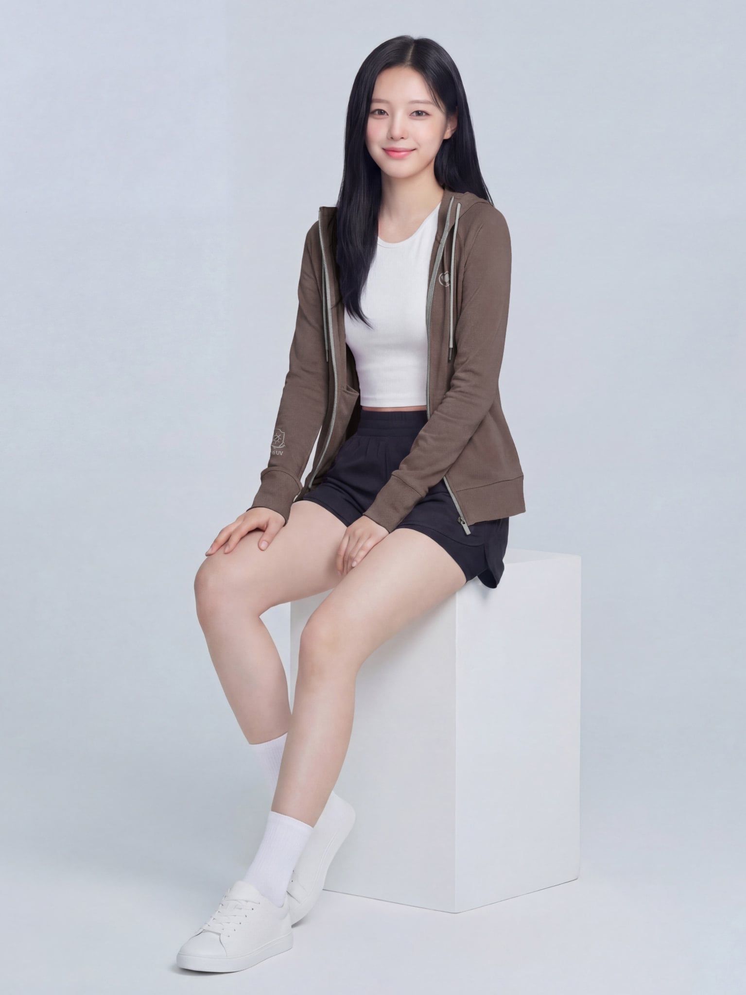 ÁO KHOÁC COTTON NỮ CHỐNG NẮNG 99,95% HOODIE WINGS - LIMEORANGE - Nâu Nhạt