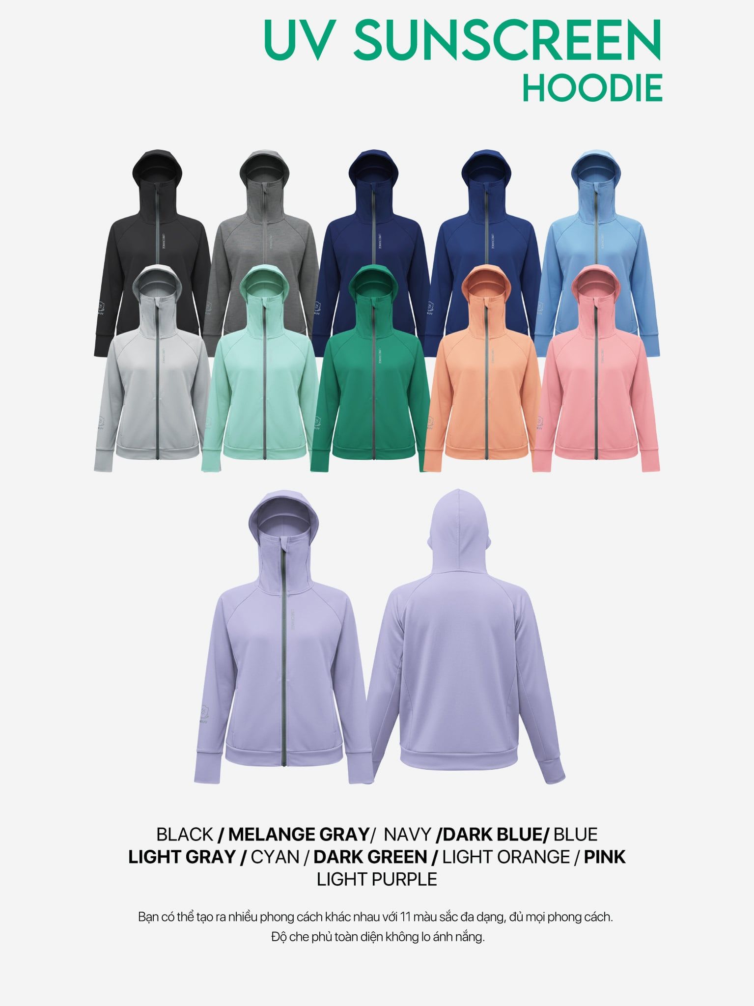 Áo khoác chống nắng chống tia UV - UV SUNSCREEN HOODIE