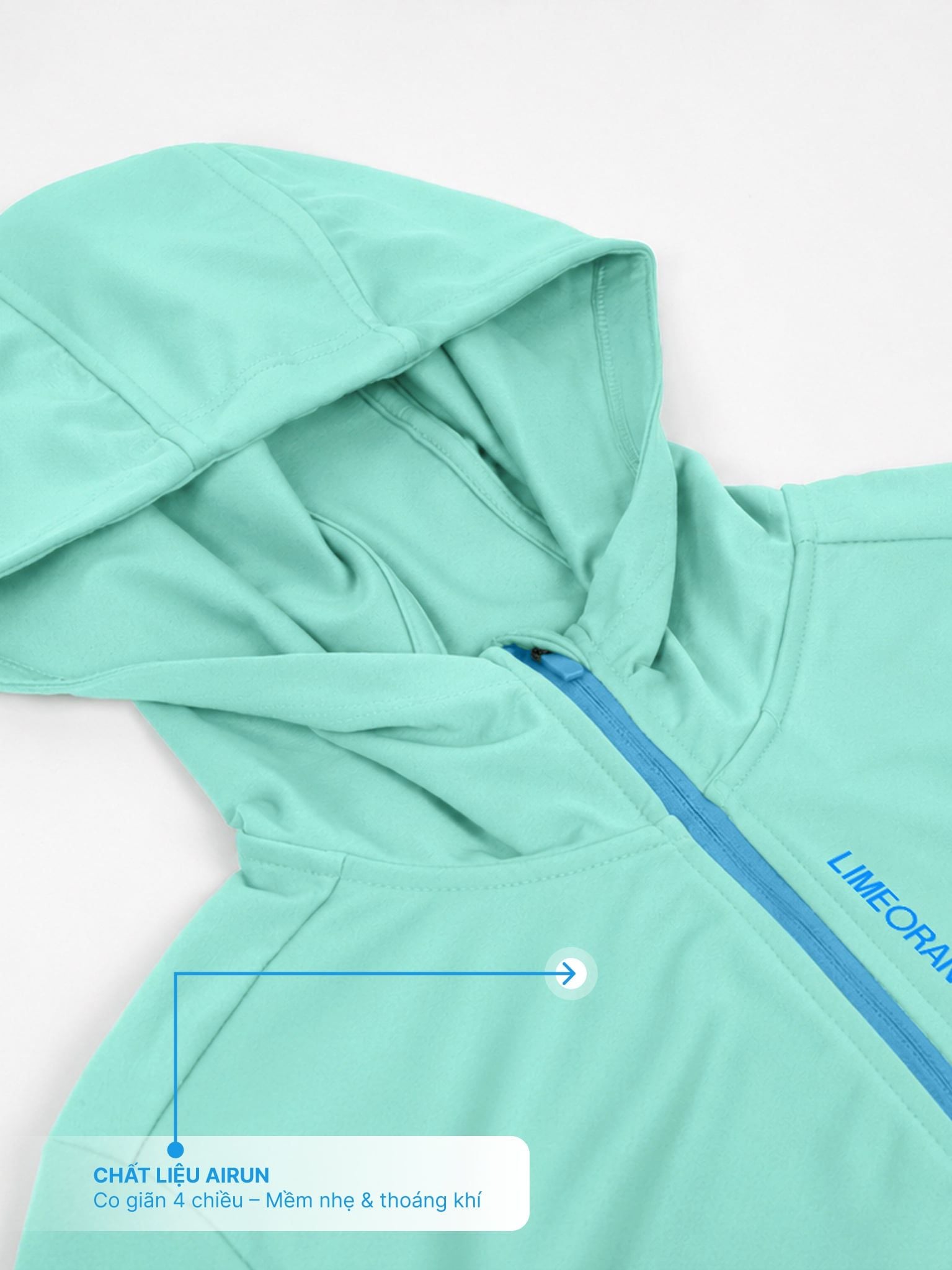 Áo Khoác Nữ Vải Co Giãn Chống Nắng, Chống Tia UV Aerocool Hoodie LIMEORANGE