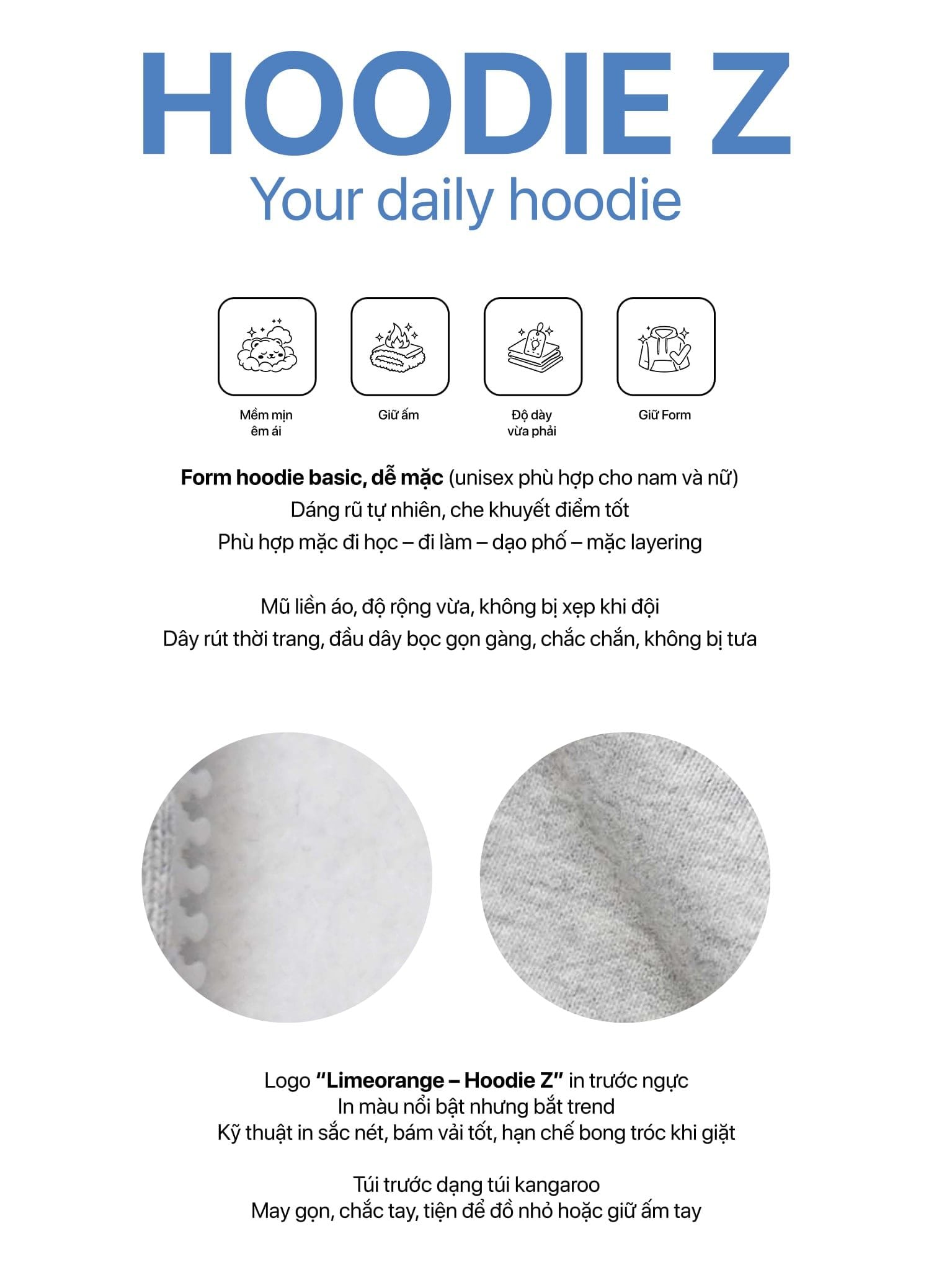 Áo Khoác UNISEX HOODIE ZIP UP