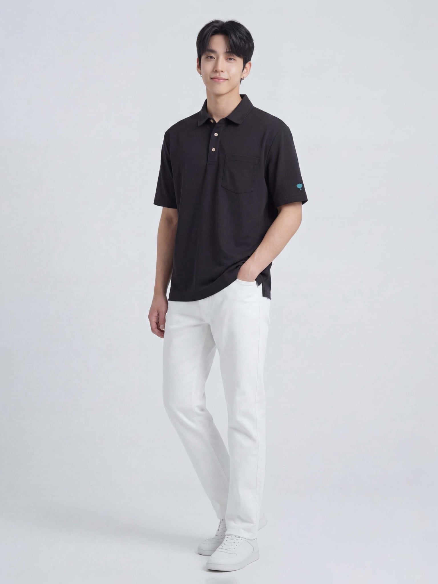 Áo Polo Cotton Piqué - Pique Cotton Polo shirts - Đen
