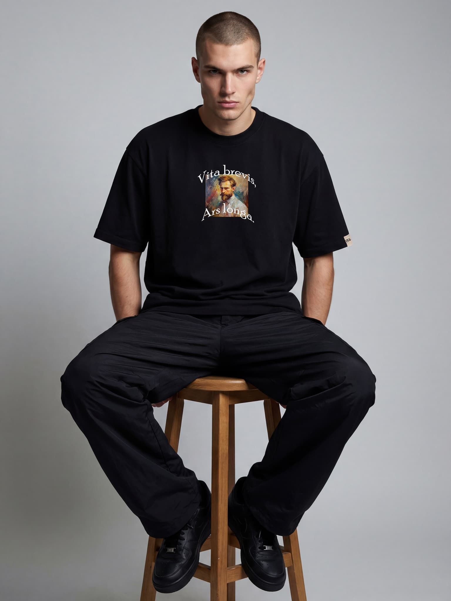 Áo Thun Cao Cấp Unisex Graphic VBAL T-Shirt Ver.1 LIMEORANGE - Đen