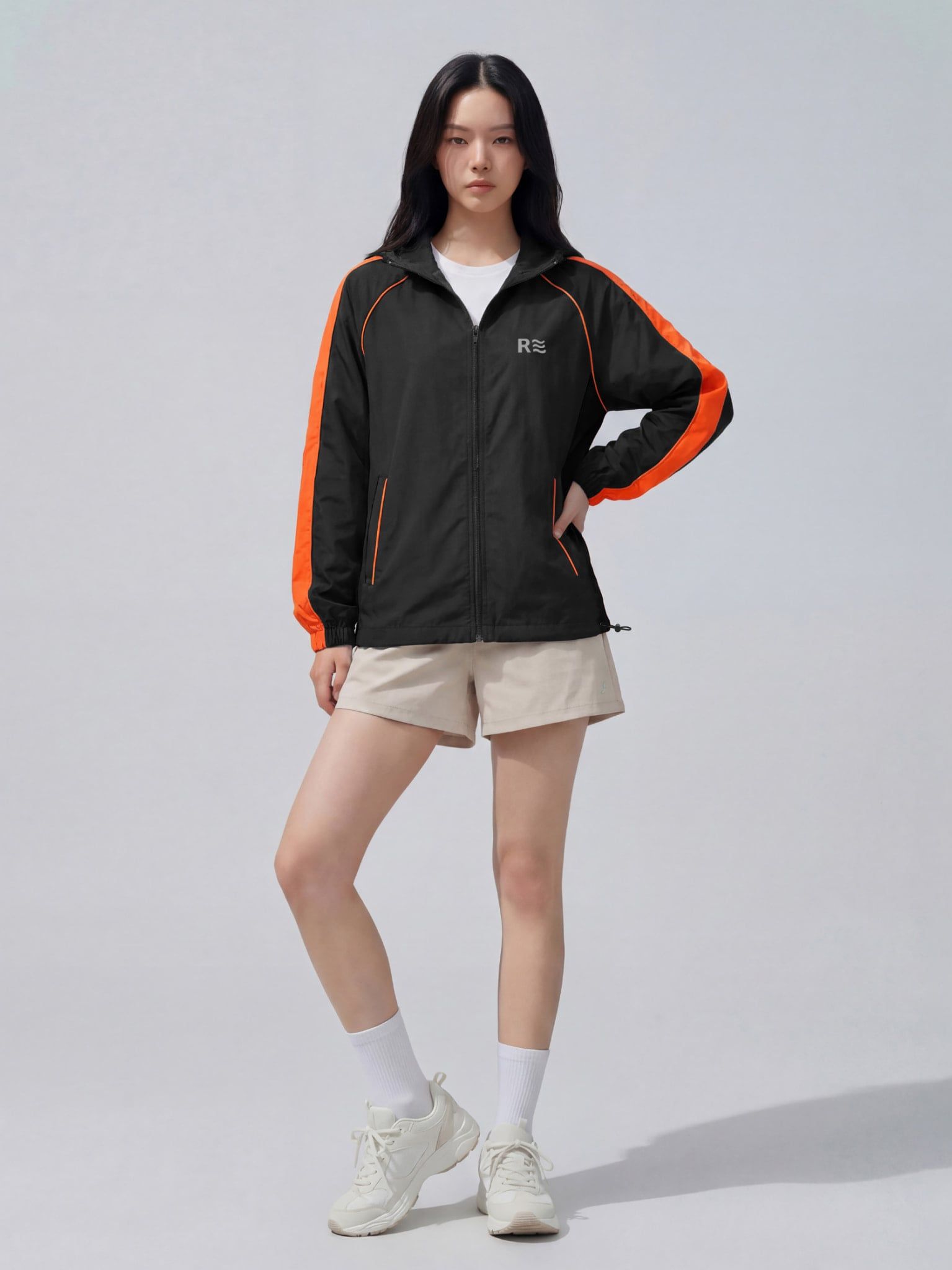 Áo khoác dù nữ - R3 Active Windstopper - Đen