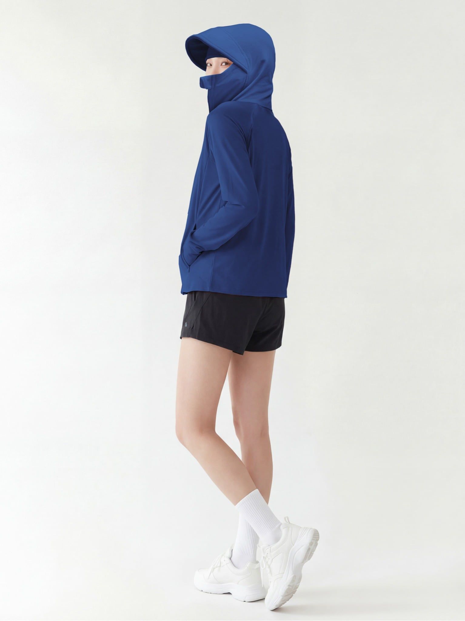 Áo khoác chống nắng chống tia UV - UV SUNSCREEN HOODIE - Xanh Biển Đậm