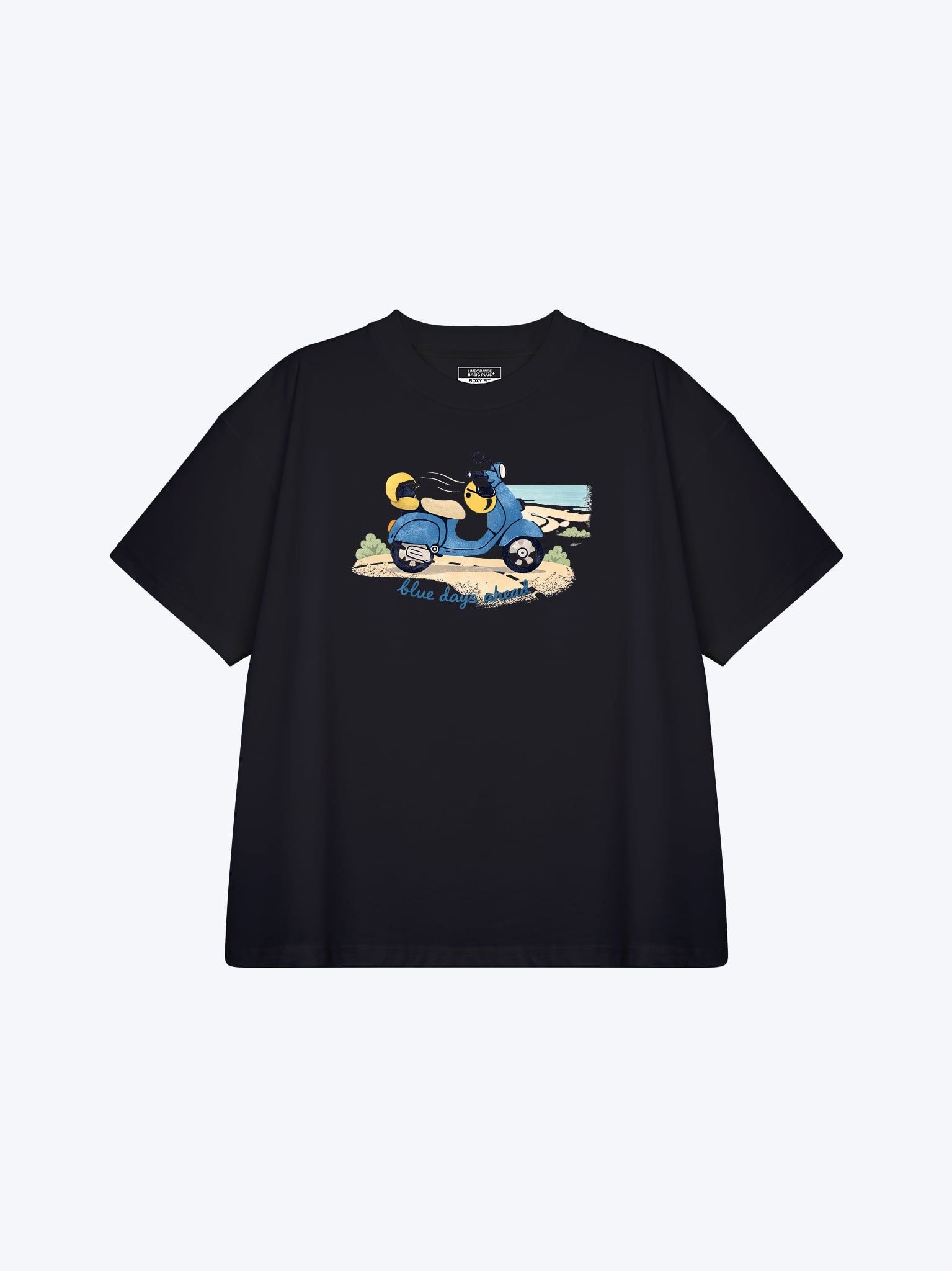 Áo Thun Boxy Fit Graphic Blue Days Ahead LIMEORANGE