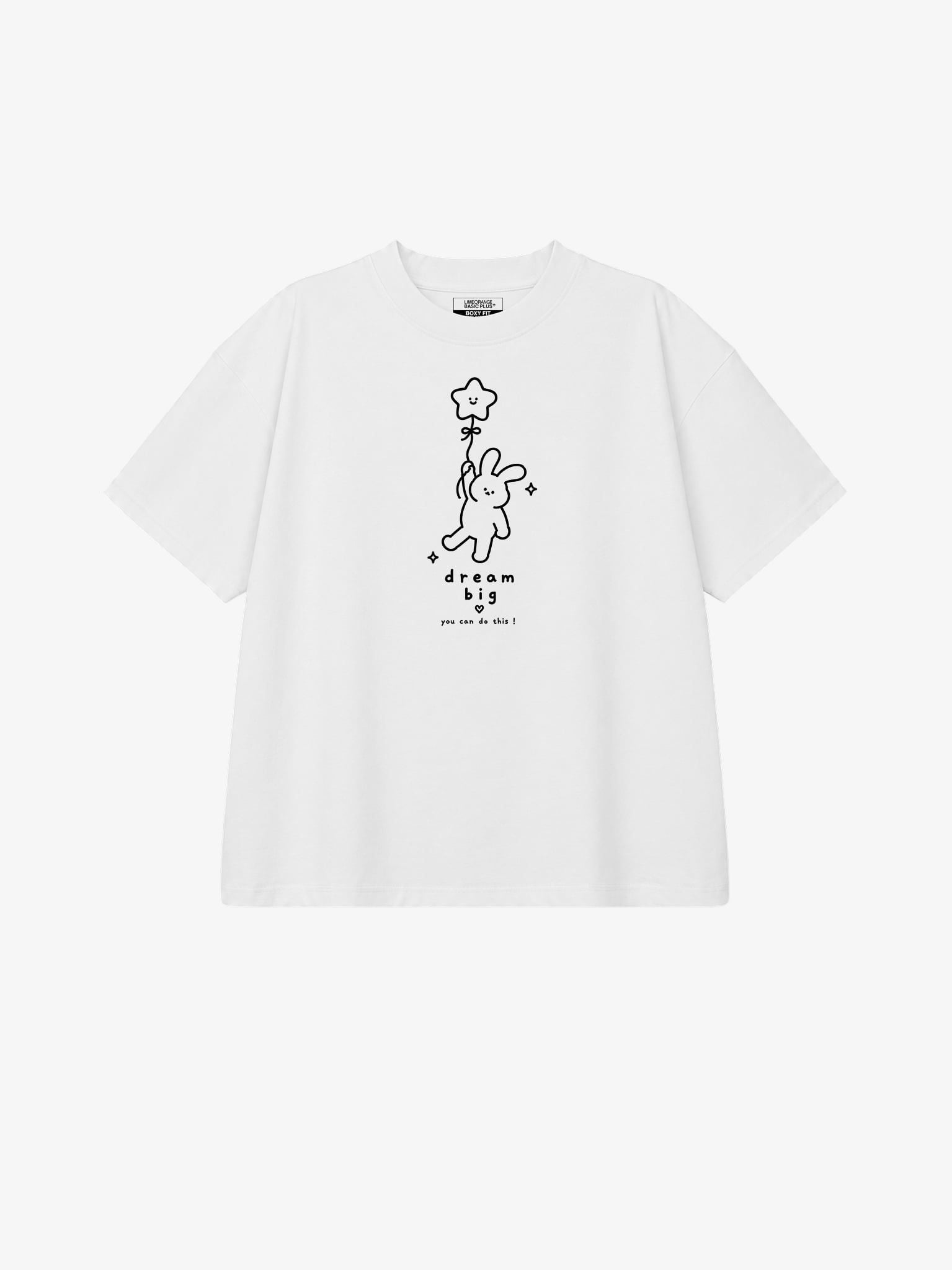 Áo thun Unisex Nam Nữ Boxy Fit Form Rộng Graphic Bunny LIMEORANGE
