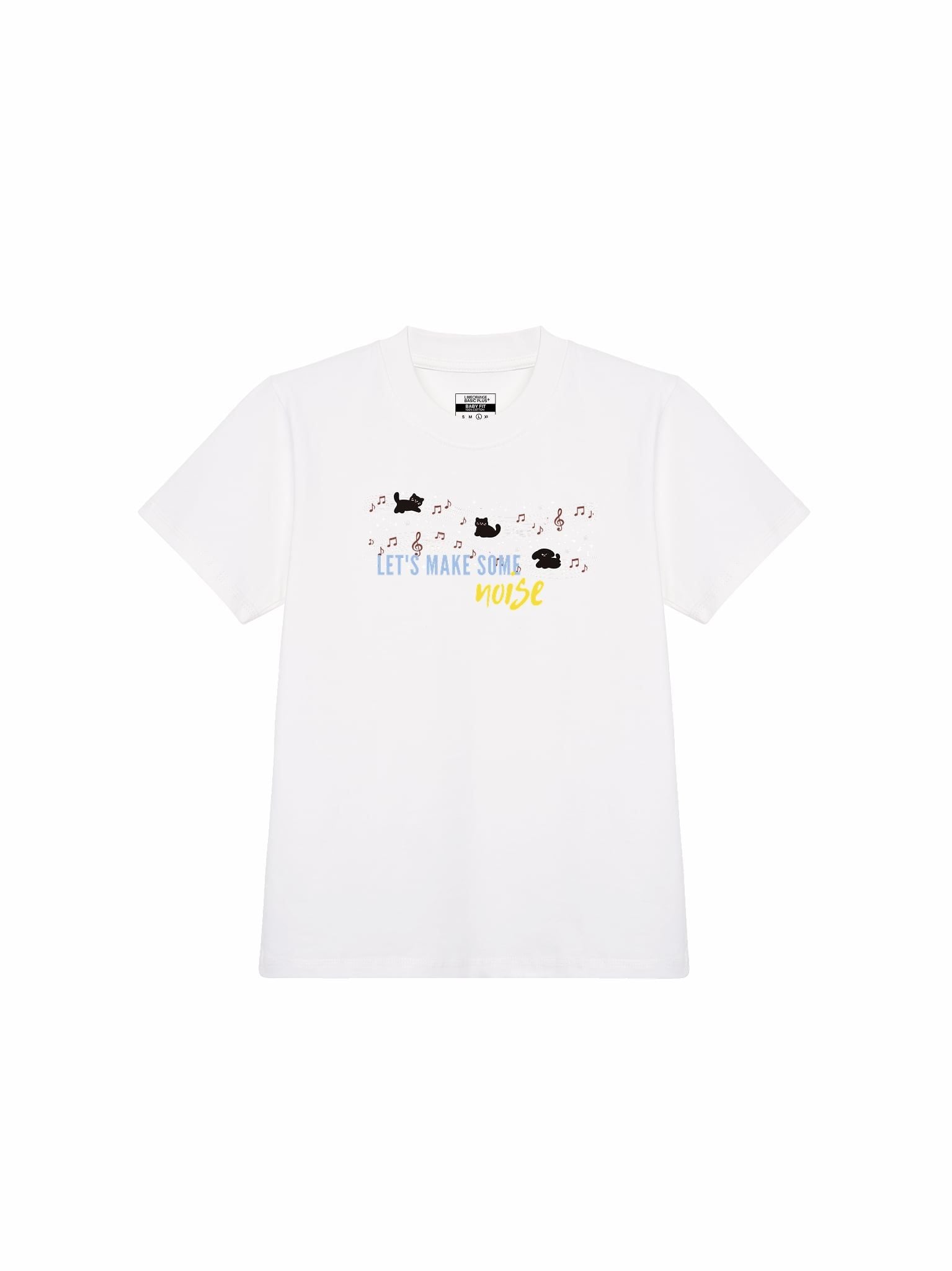Áo Thun Baby Fit Graphic Let's Make Some Noise LIMEORANGE