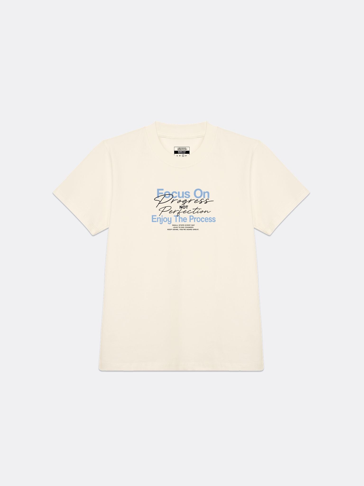 Áo thun Nữ Baby Fit Graphic BST Lovely Notes LIMEORANGE