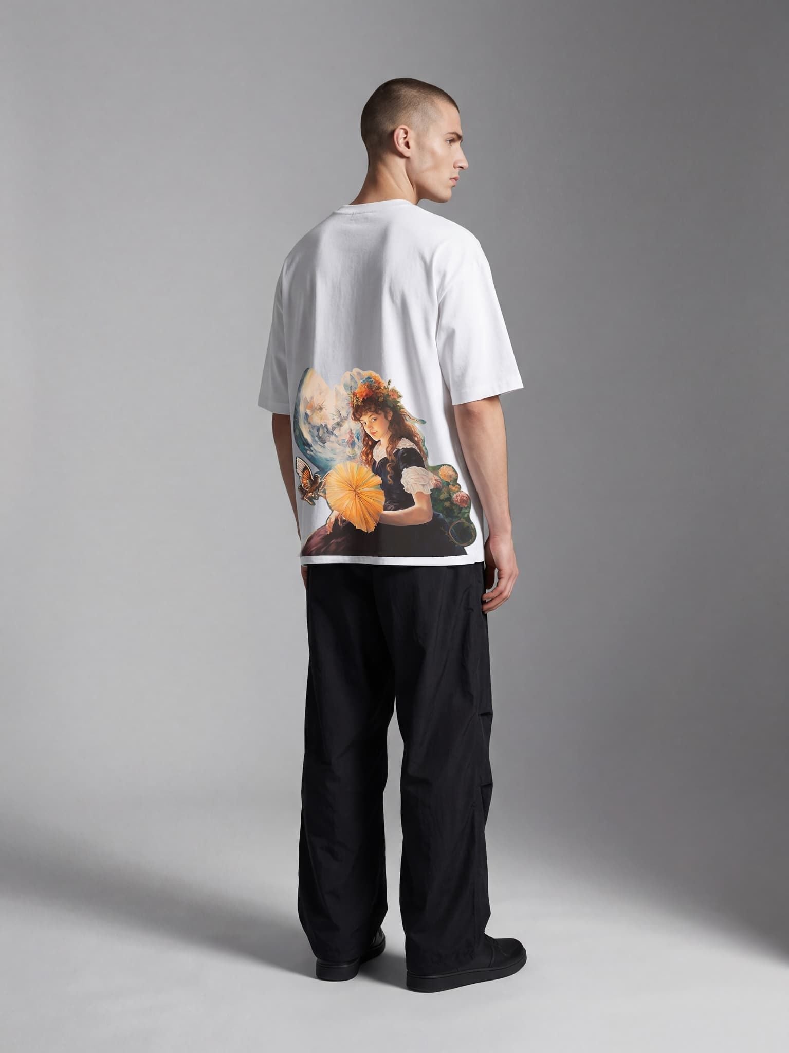 Áo Thun Cao Cấp Unisex Graphic VBAL T-Shirt Ver.1 LIMEORANGE - Trắng