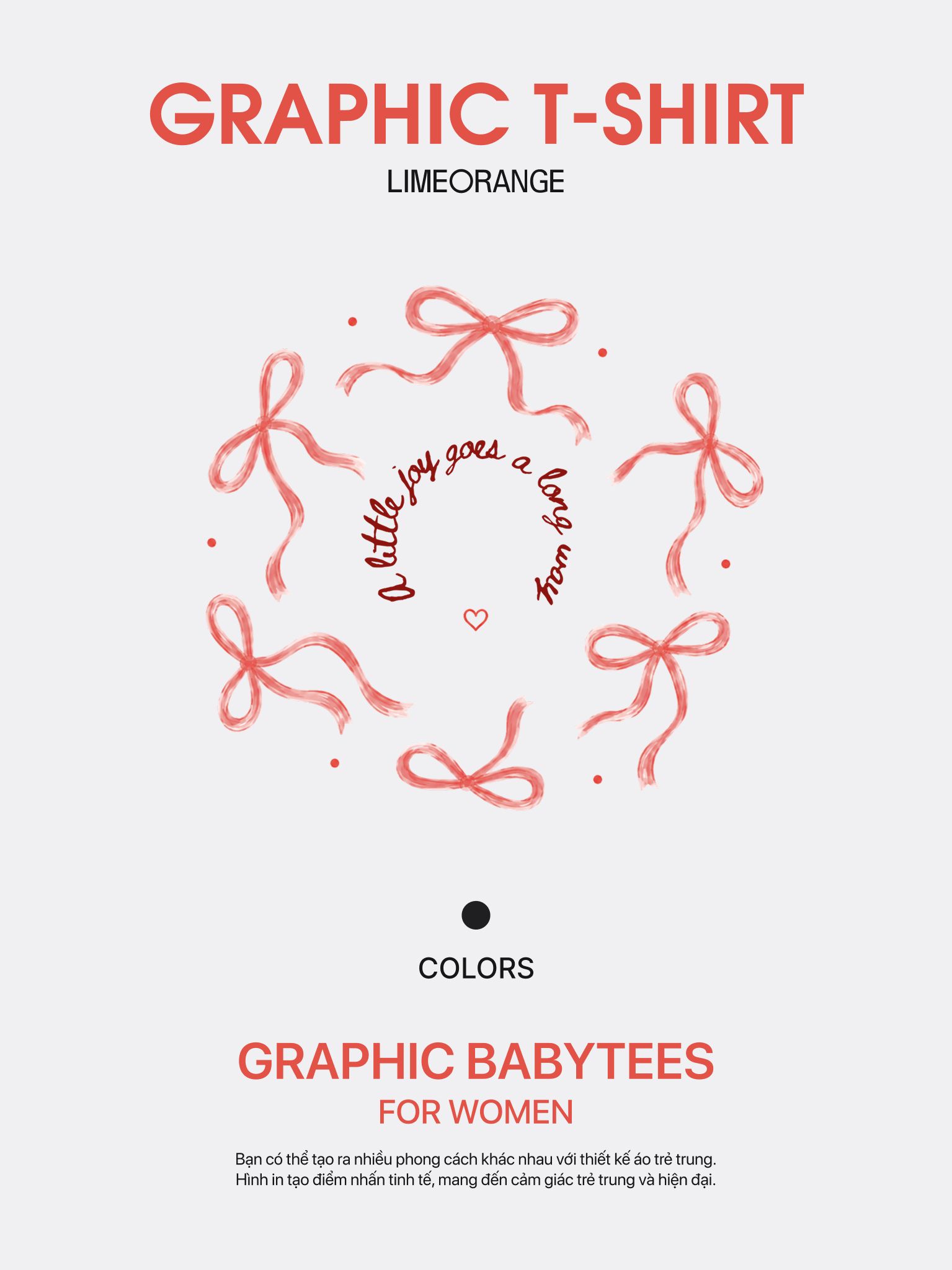 Áo thun Nữ Baby Fit BST Lovely Notes LIMEORANGE