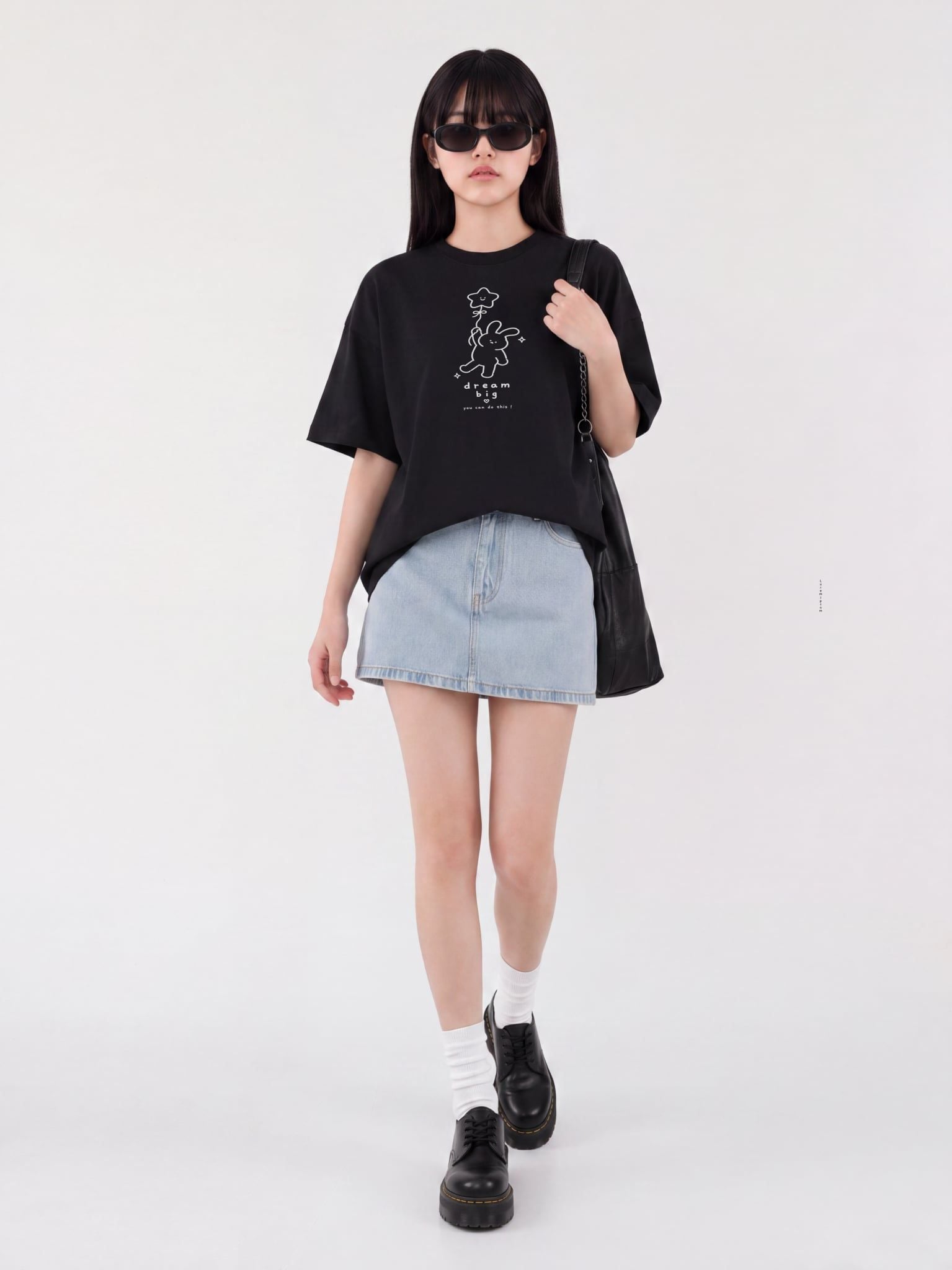 Áo thun Unisex Nam Nữ Boxy Fit Form Rộng Graphic Bunny LIMEORANGE