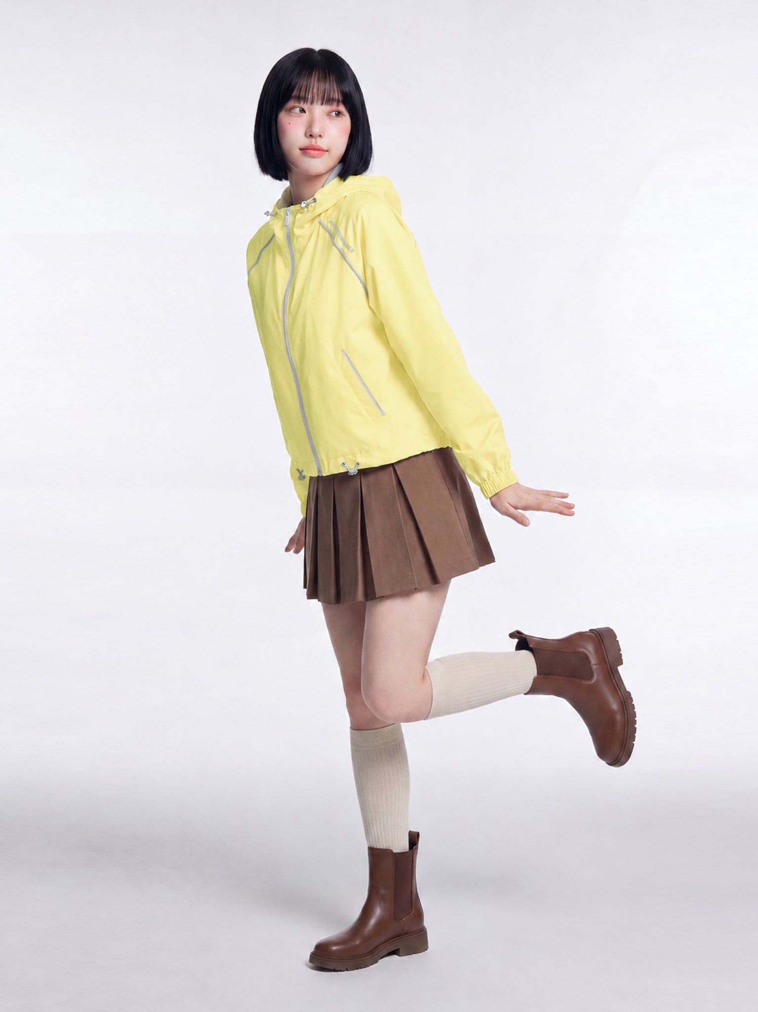 Áo Khoác Dù Nữ Dáng Lửng Chống Nắng Trượt Nước Windstopper 10 LIMEORANGE - Vàng