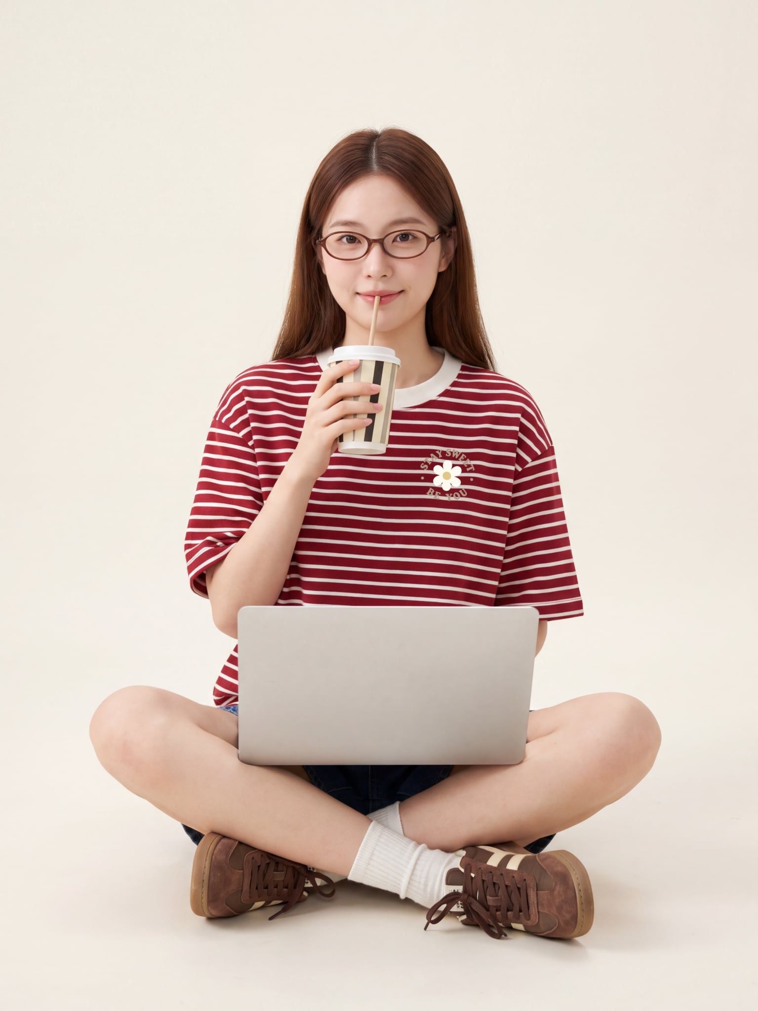 Áo Thun Sọc Ngang Tay Ngắn Unisex Boxy Fit Daily Stripe LIMEORANGE - Đỏ