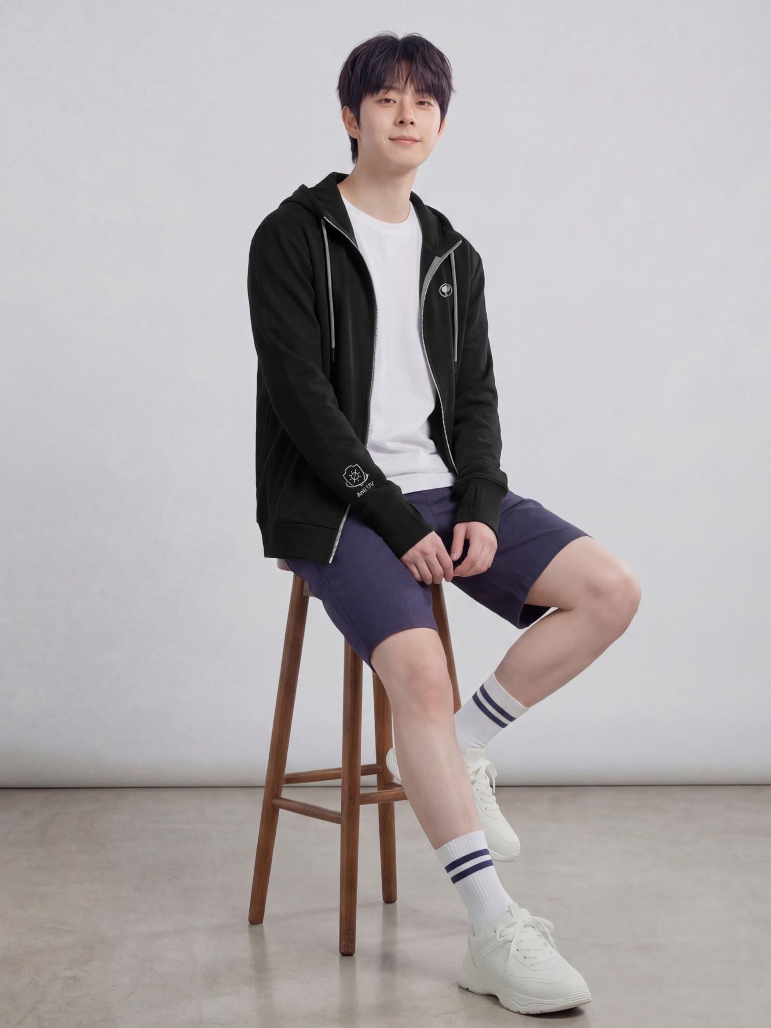 ÁO KHOÁC COTTON NAM CHỐNG NẮNG 99,8%  - HOODIE WINGS - Đen