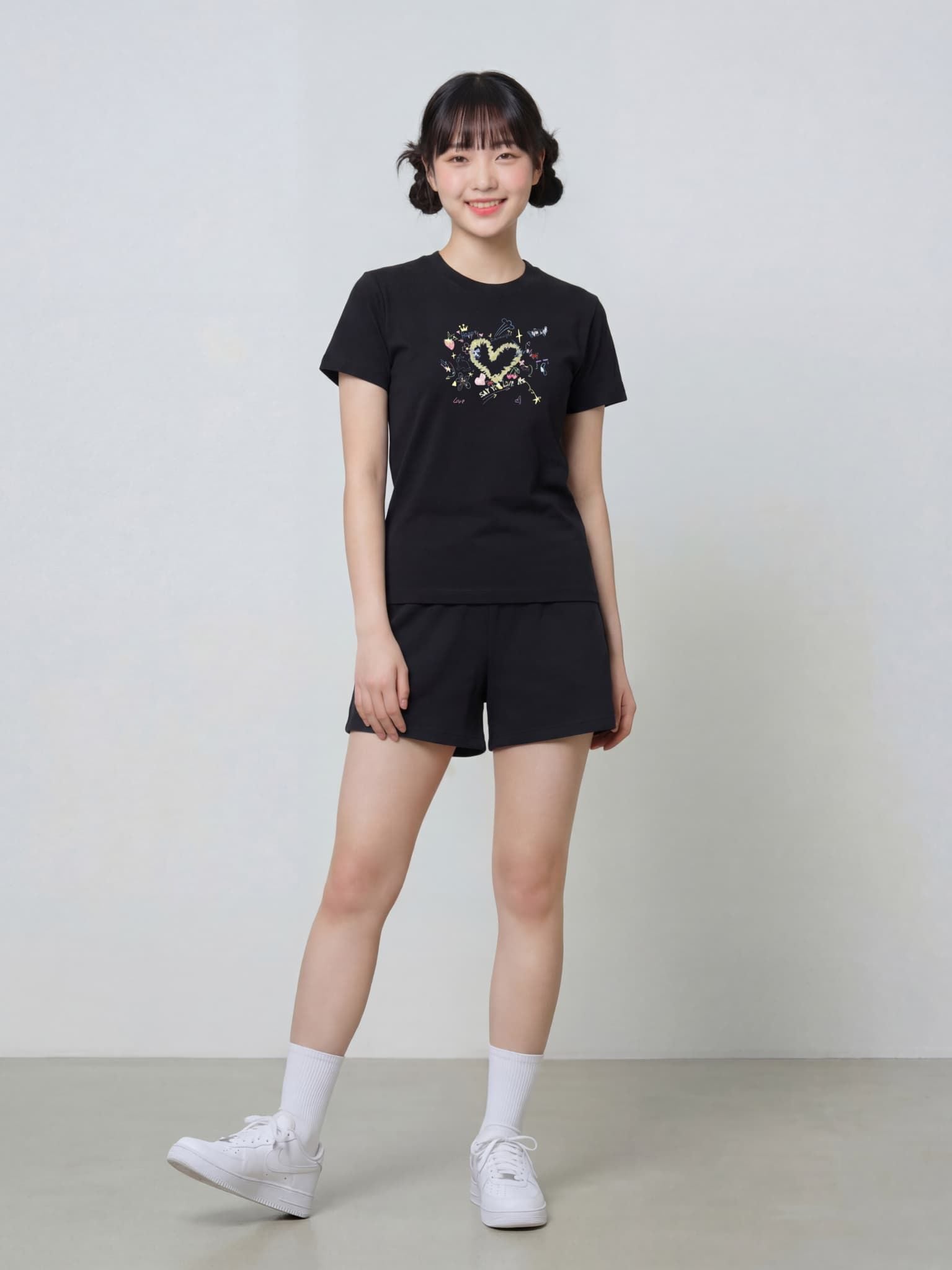 Áo Thun Baby Fit Graphic Say You Love Me LIMEORANGE - Đen