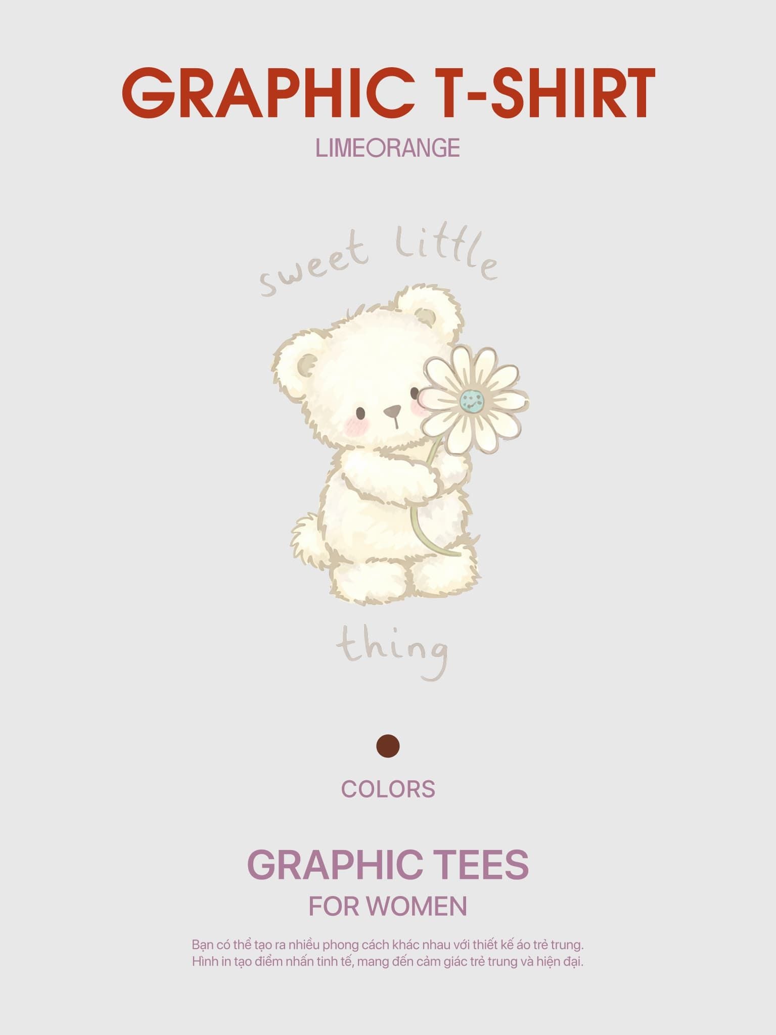 Áo Thun Regular Fit Graphic Sweet Little LIMEORANGE