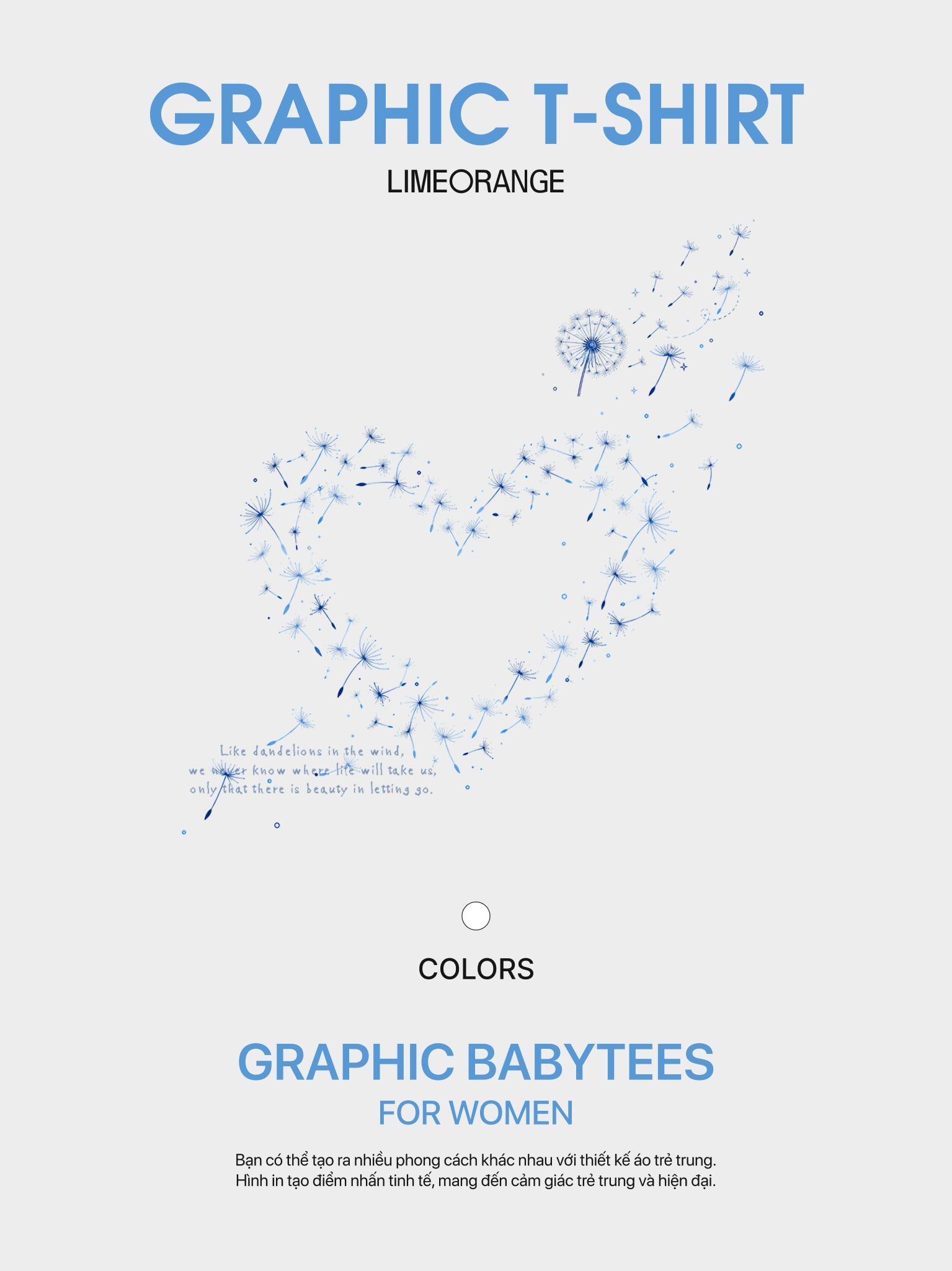 Áo Thun Nữ Baby fit Graphic BST Lovely Notes LIMEORANGE