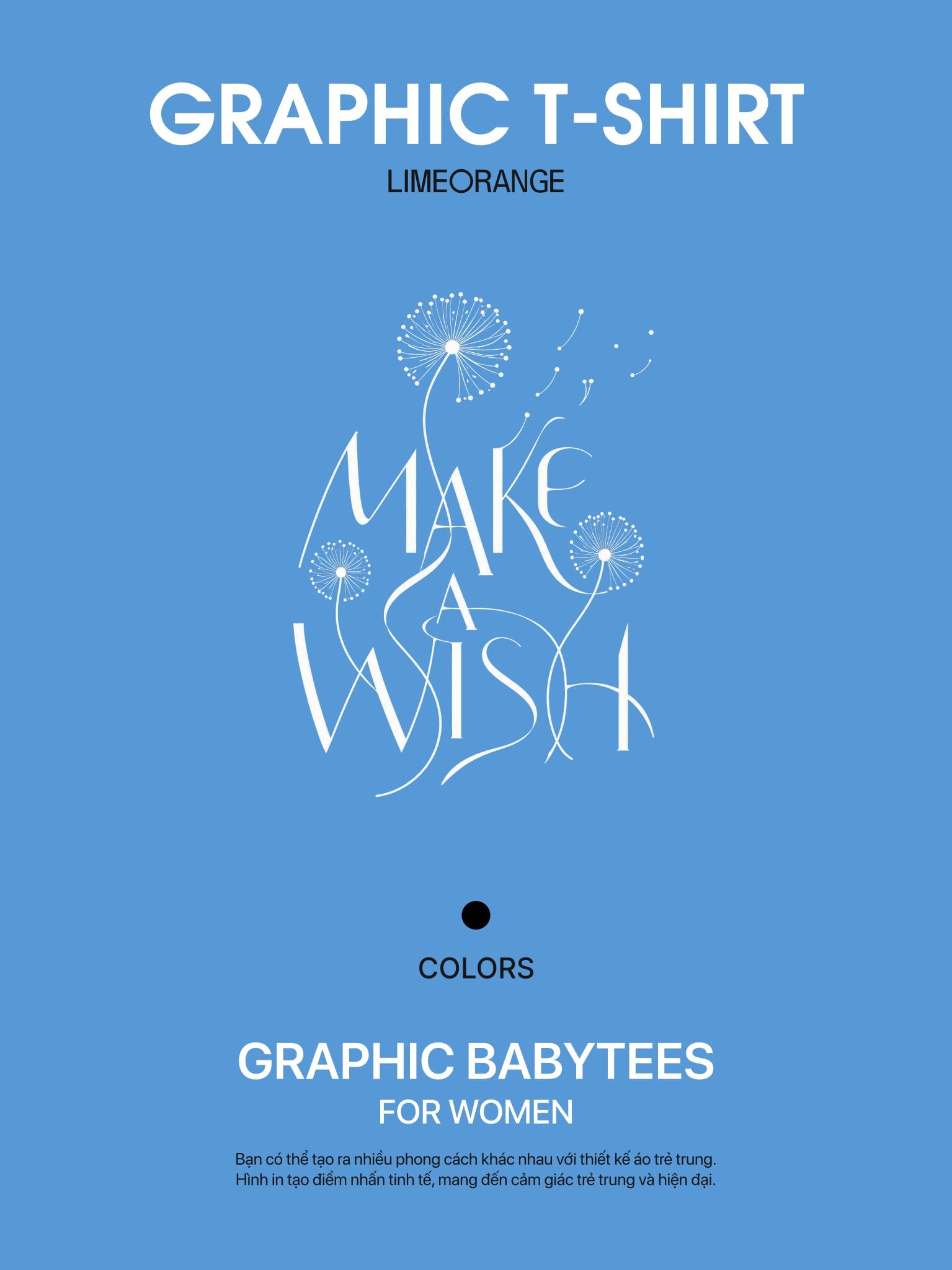 Áo Thun Nữ Baby fit Graphic BST Lovely Notes LIMEORANGE