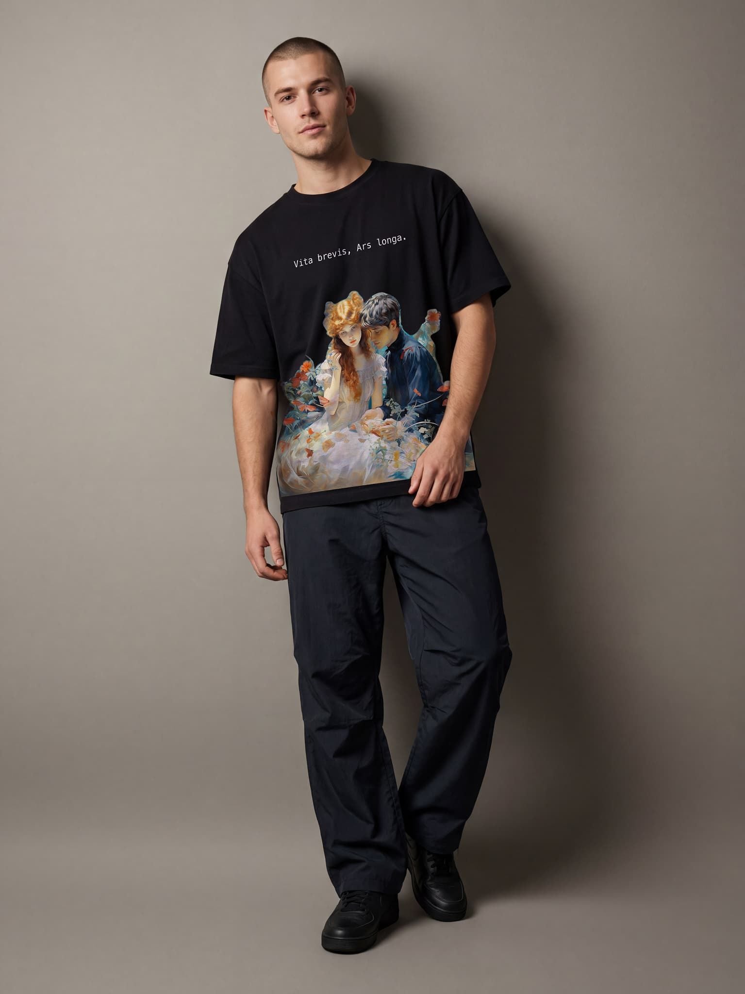 Áo Thun Cao Cấp Unisex Graphic VBAL T-Shirt Ver.1 LIMEORANGE - Đen