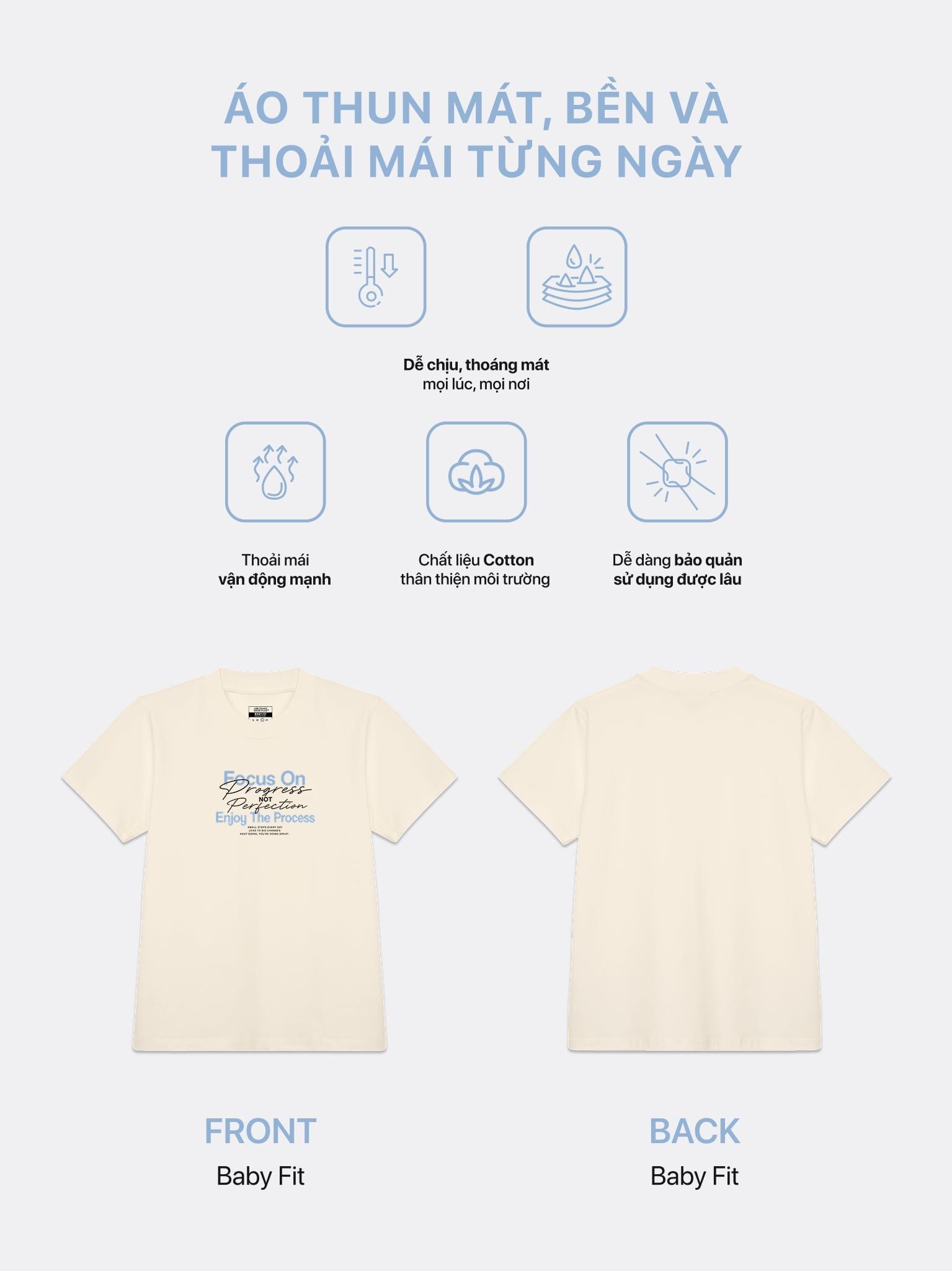 Áo thun Nữ Baby Fit Graphic BST Lovely Notes LIMEORANGE