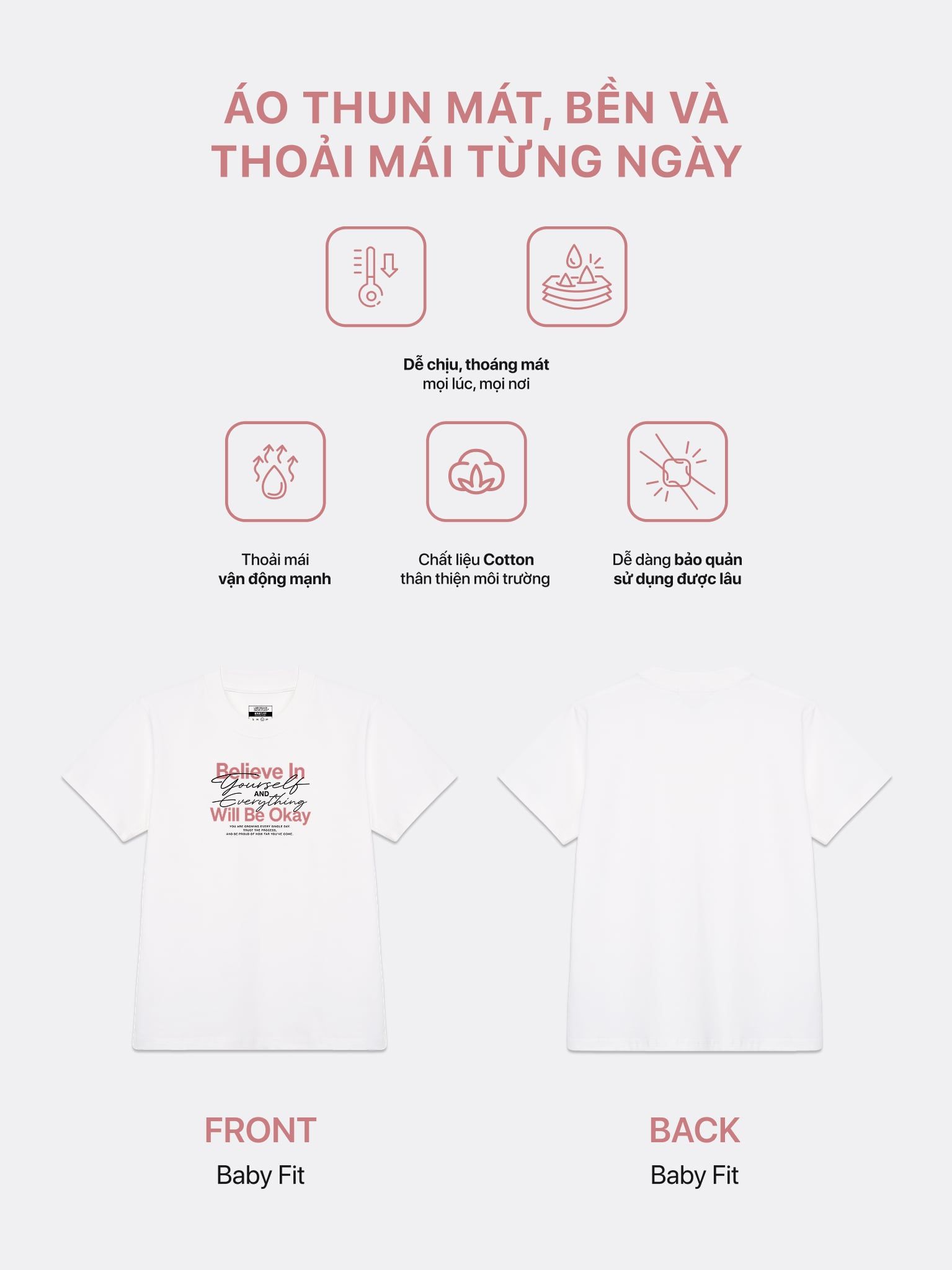 Áo Thun Nữ Baby fit Graphic BST Lovely Notes LIMEORANGE