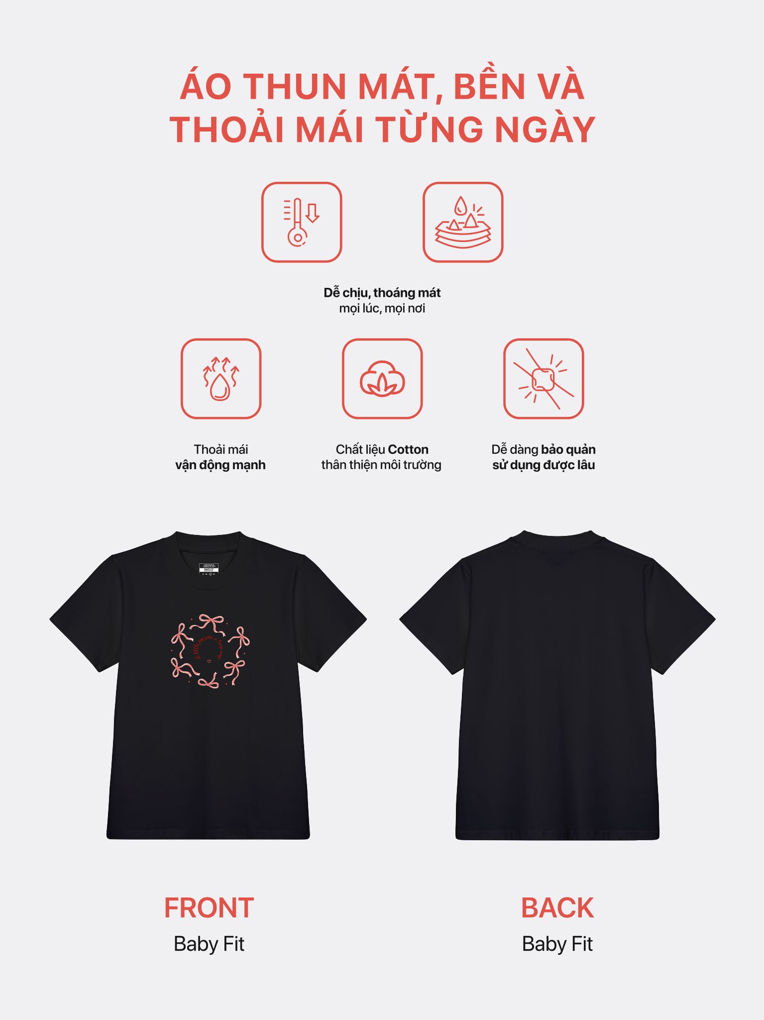 Áo thun Nữ Baby Fit BST Lovely Notes LIMEORANGE