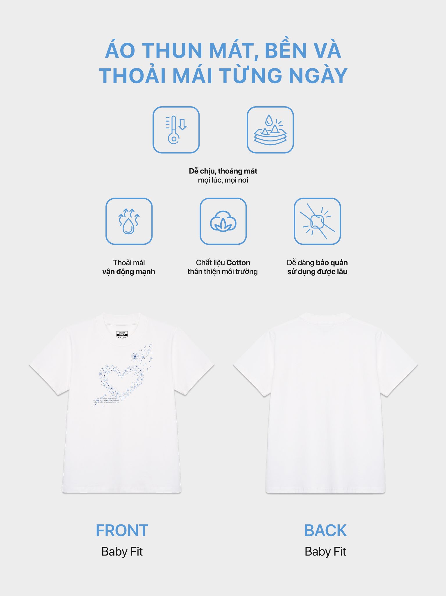 Áo Thun Nữ Baby fit Graphic BST Lovely Notes LIMEORANGE