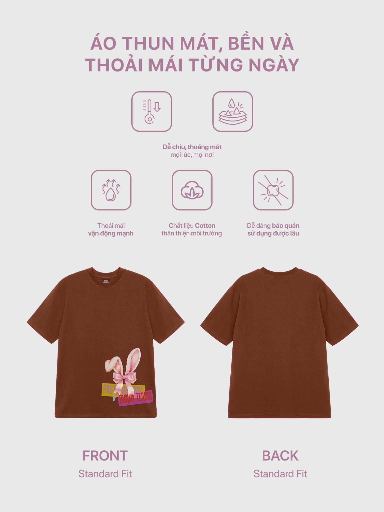 Áo Thun Nữ Regular Fit Graphic Bunny LIMEORANGE