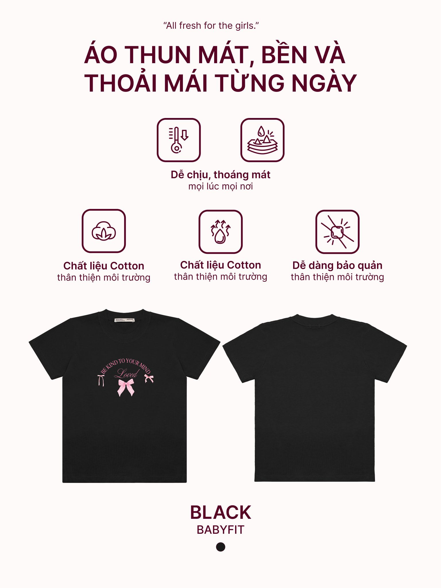 Áo Thun Nữ Phom Vừa Hình In - Fresh Tee Collection