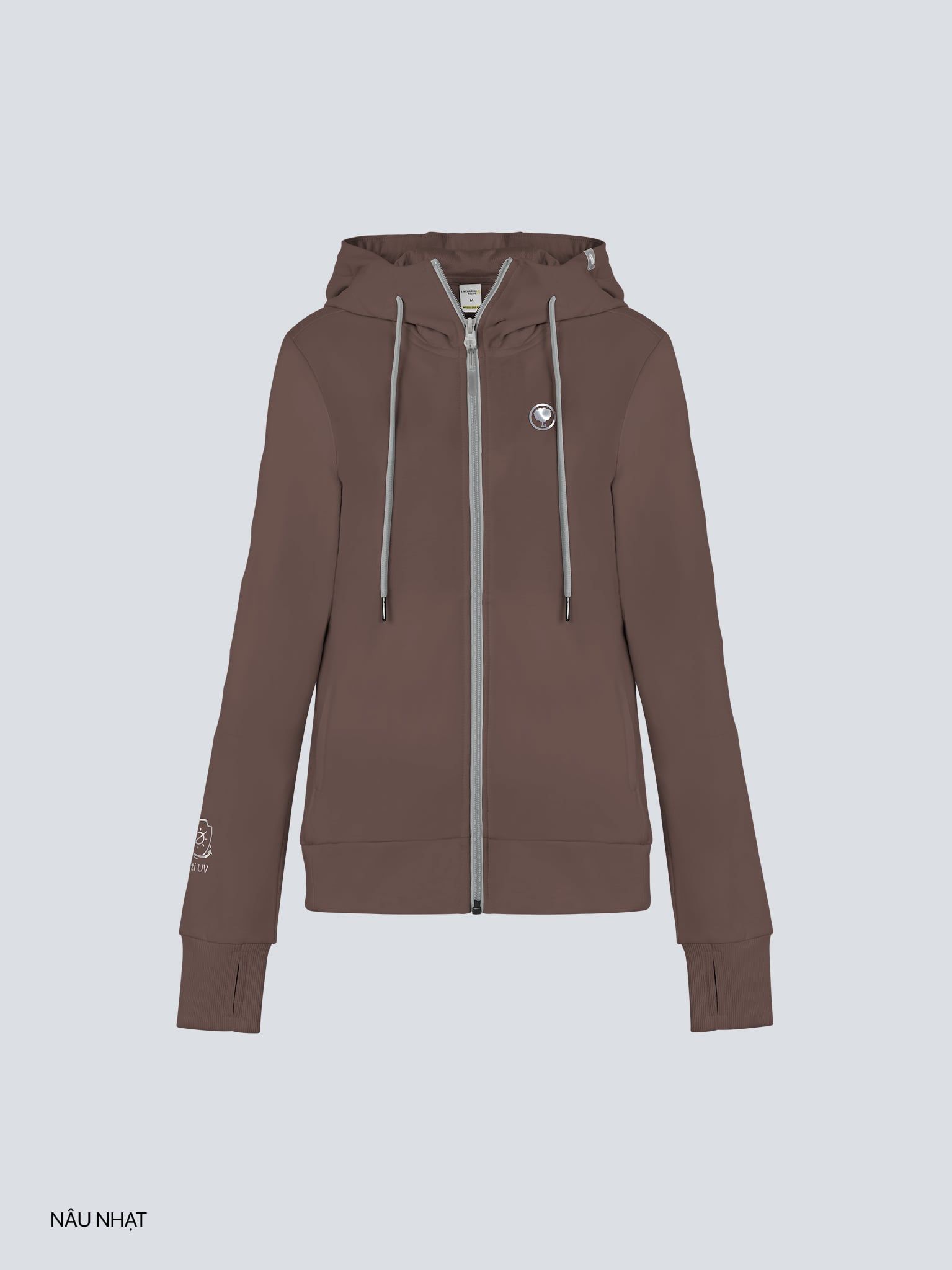 ÁO KHOÁC COTTON NỮ CHỐNG NẮNG 99,95% HOODIE WINGS - LIMEORANGE