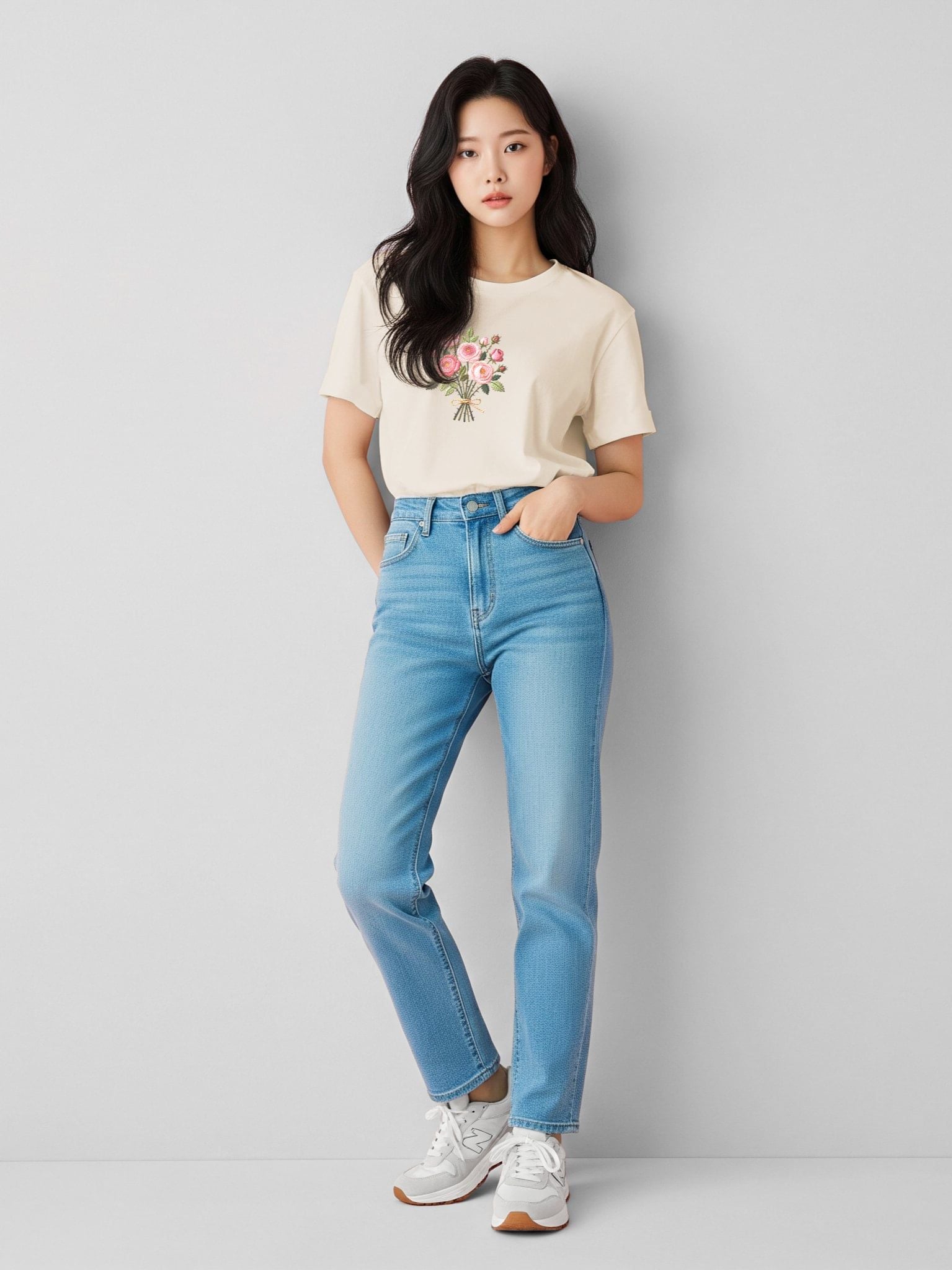 Áo thun hình in nữ - Floral Whispers T-shirt