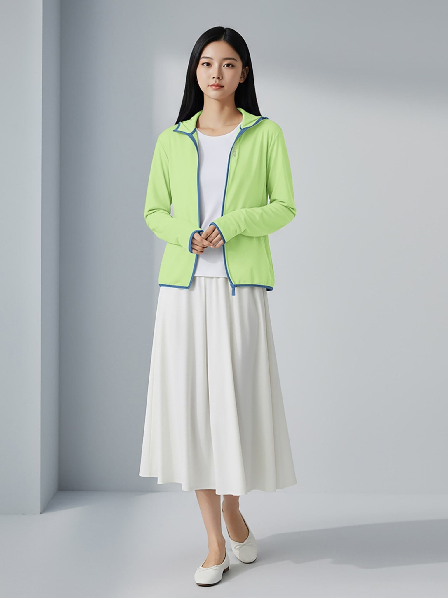 Áo khoác siêu nhẹ chặn tia UV - AIR HOODIE 7 - Xanh Lá Nhạt