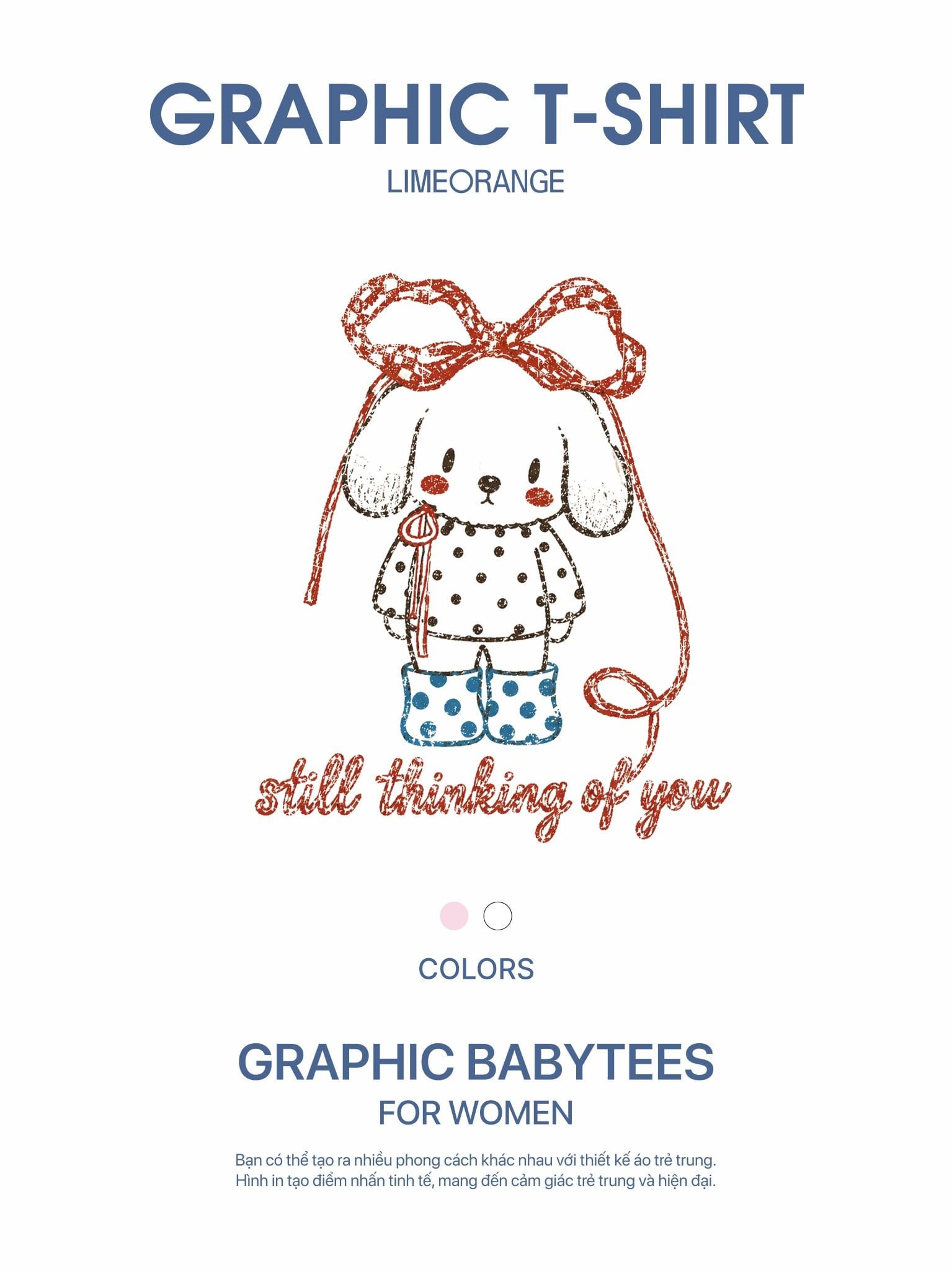Áo Thun Baby Fit Graphic Still Thinking Of You LIMEORANGE