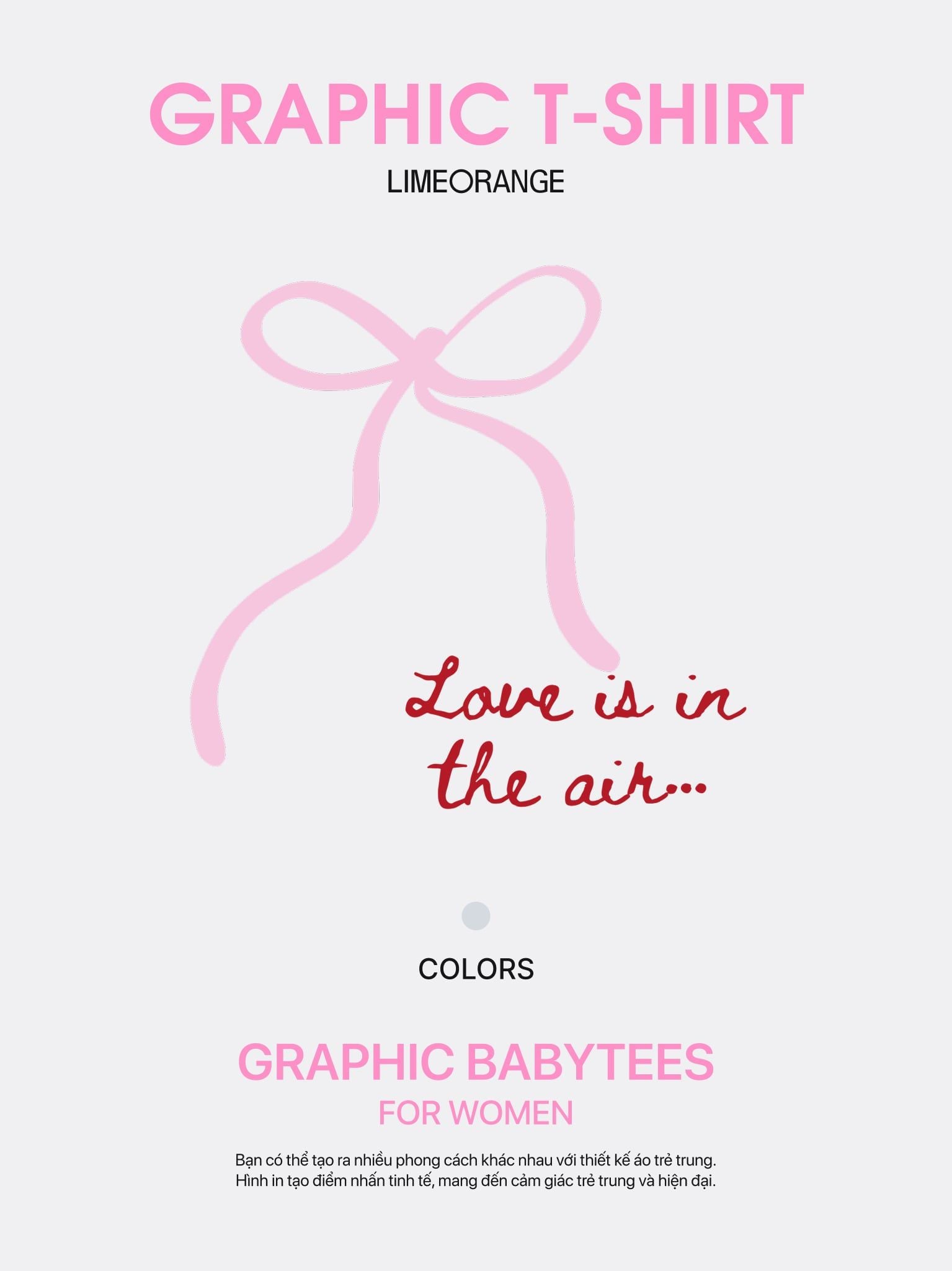 Áo thun Nữ Baby Fit BST Lovely Notes LIMEORANGE
