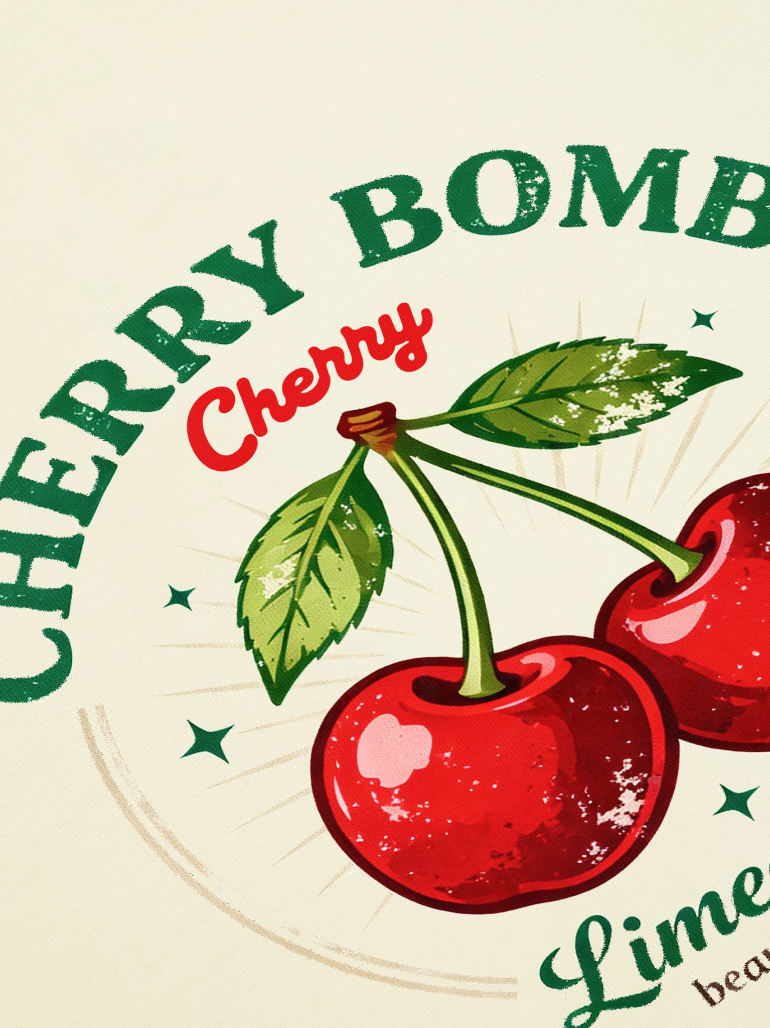 Áo thun hình in phom Baby Tee - Cherry Dreams Collection