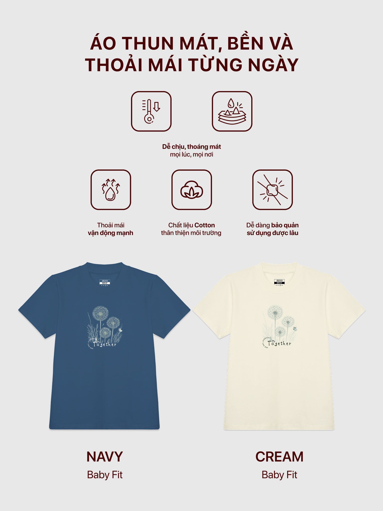 Áo thun hình in nữ - Bloom & Cute T-shirt