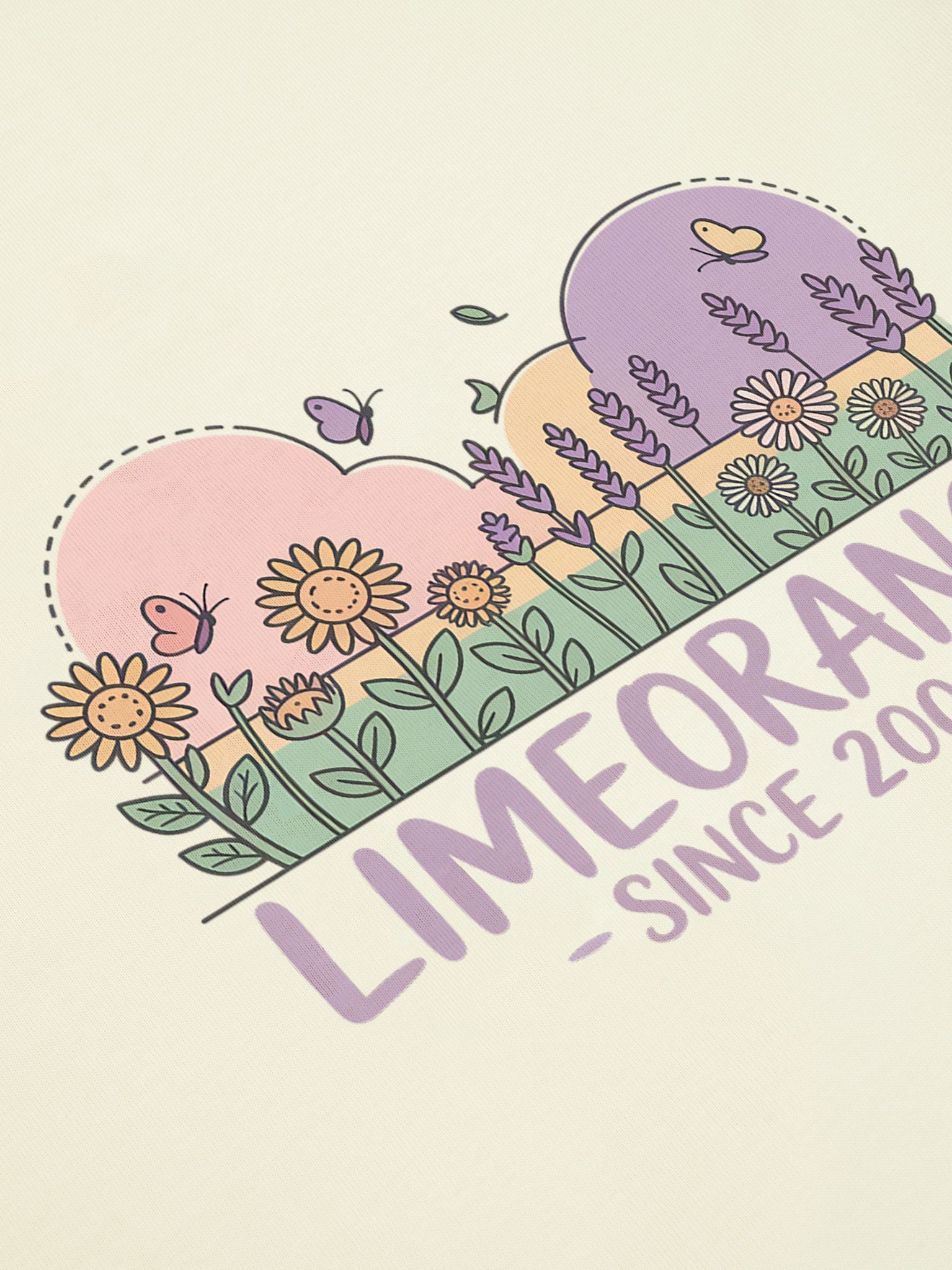 Áo thun hình in phom babytee - Sunset Garden Collection