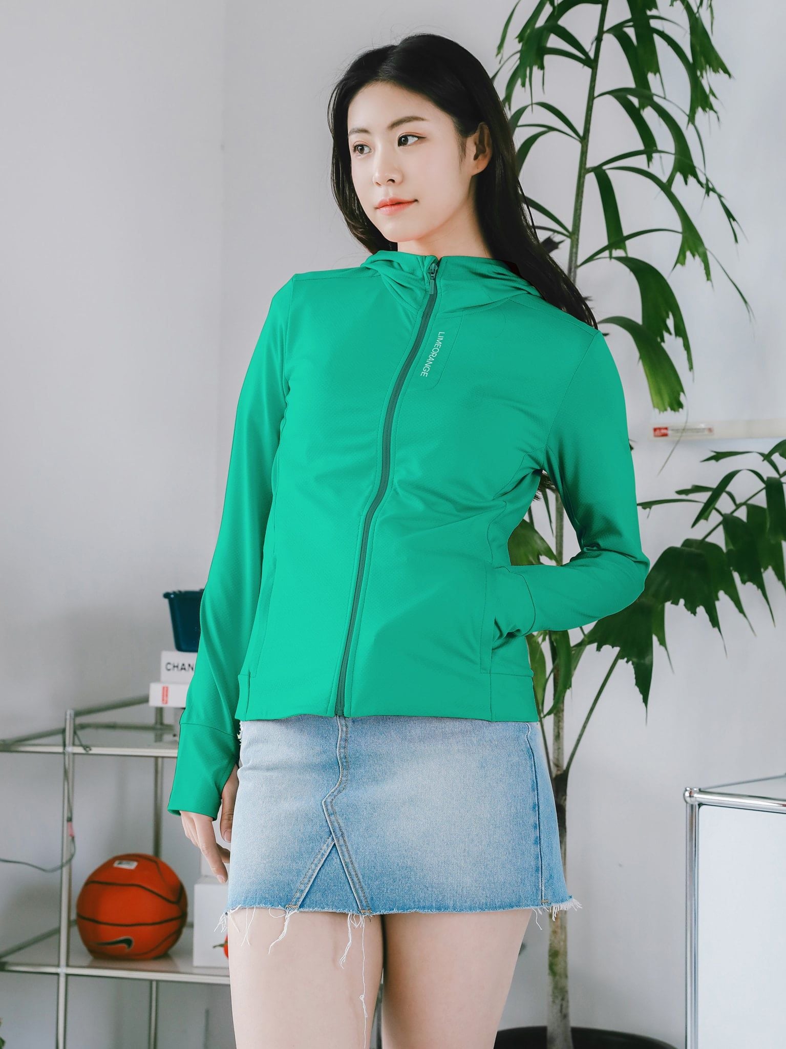 Áo khoác chống nắng, kháng khuẩn - AIR HOODIE HARDSKIN 3 - Xanh lá đậm