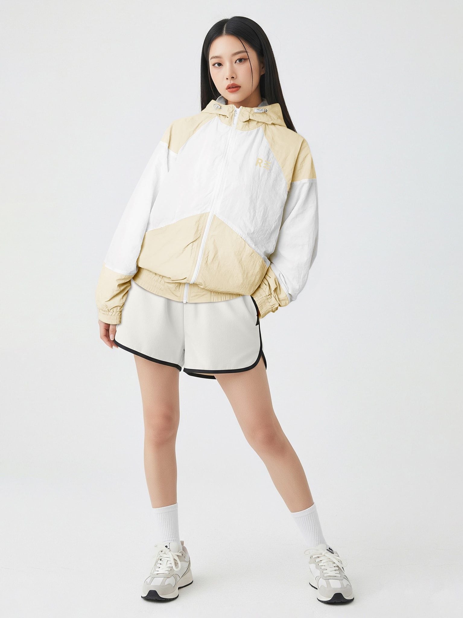 ÁO KHOÁC DÙ NHĂN NAM  NỮ FORM RỘNG - Flight Windbreaker Ver.2 - Kem