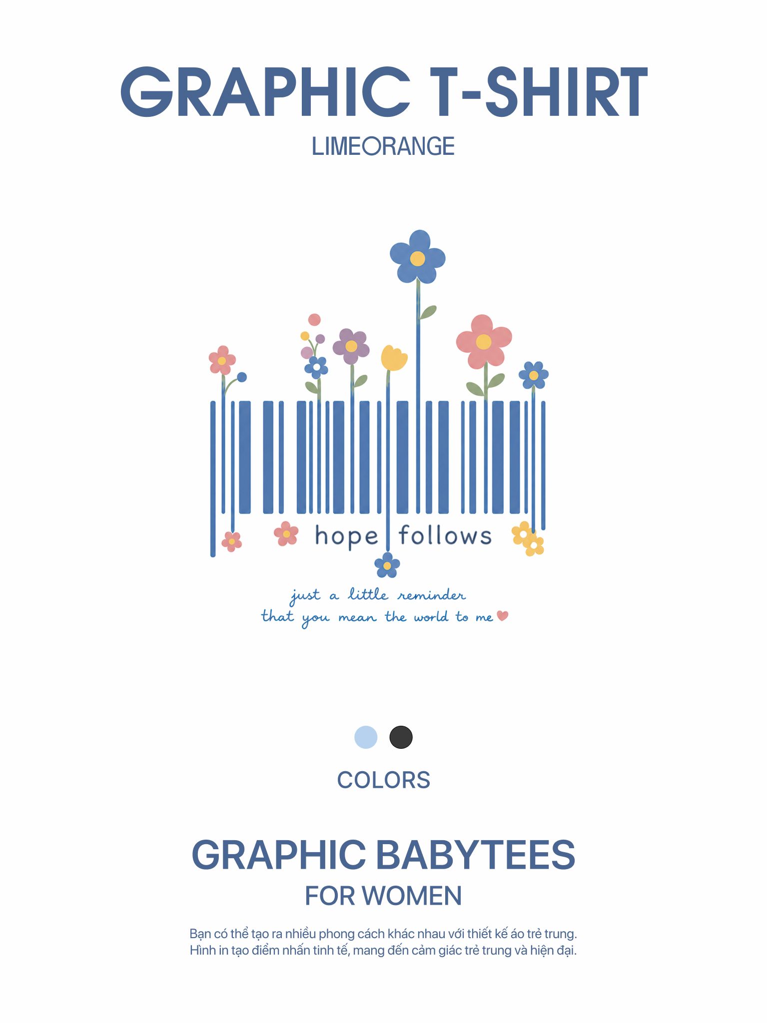 Áo Thun Baby Fit Graphic Little Reminder LIMEORANGE